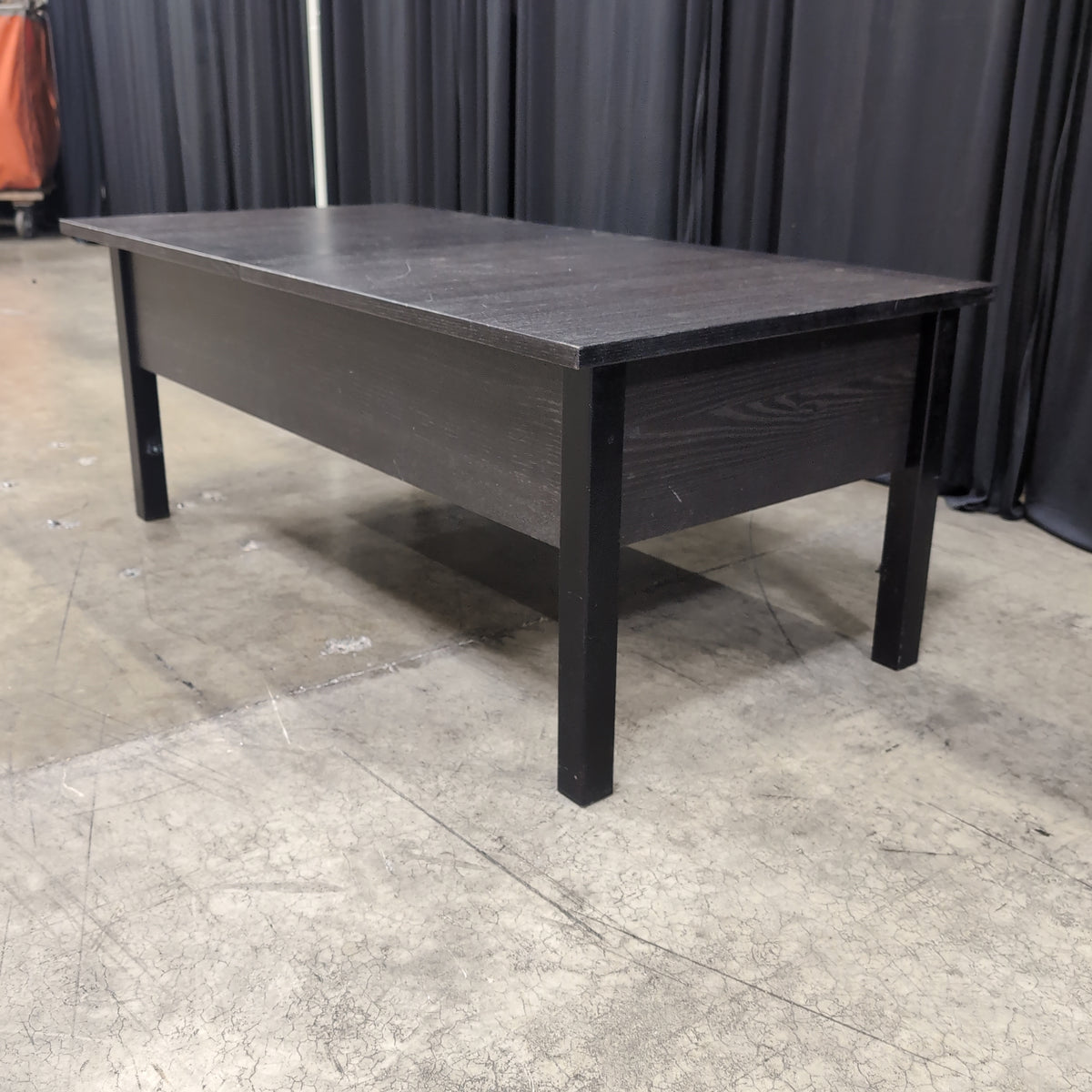 Rectangular Dark Grey Wood Coffee Table