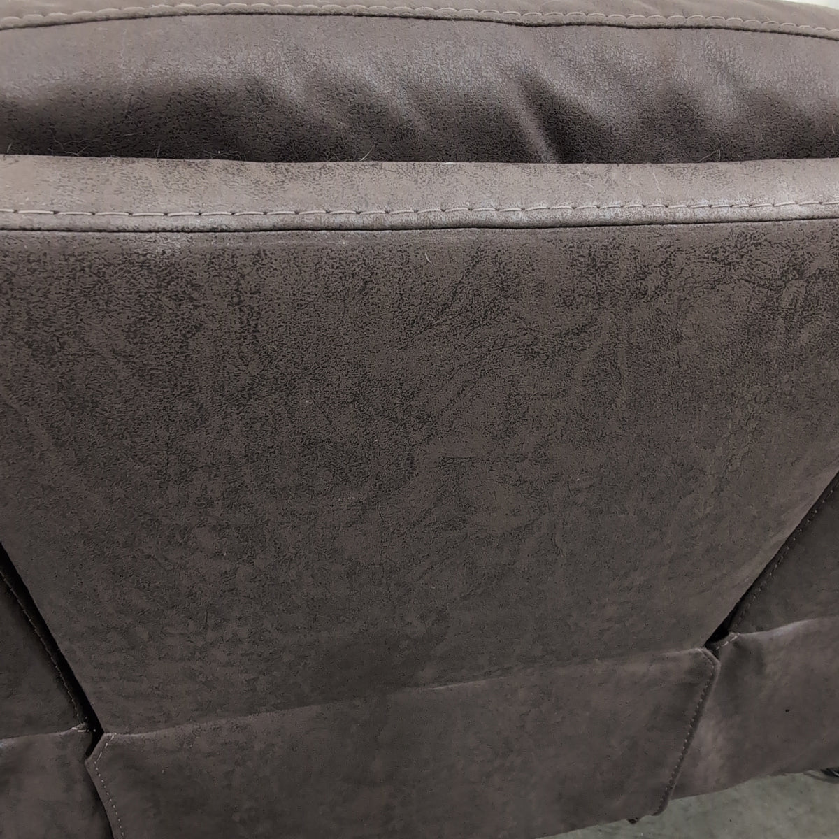 Taupe Three-Seat Reclining Couch with Power Recline