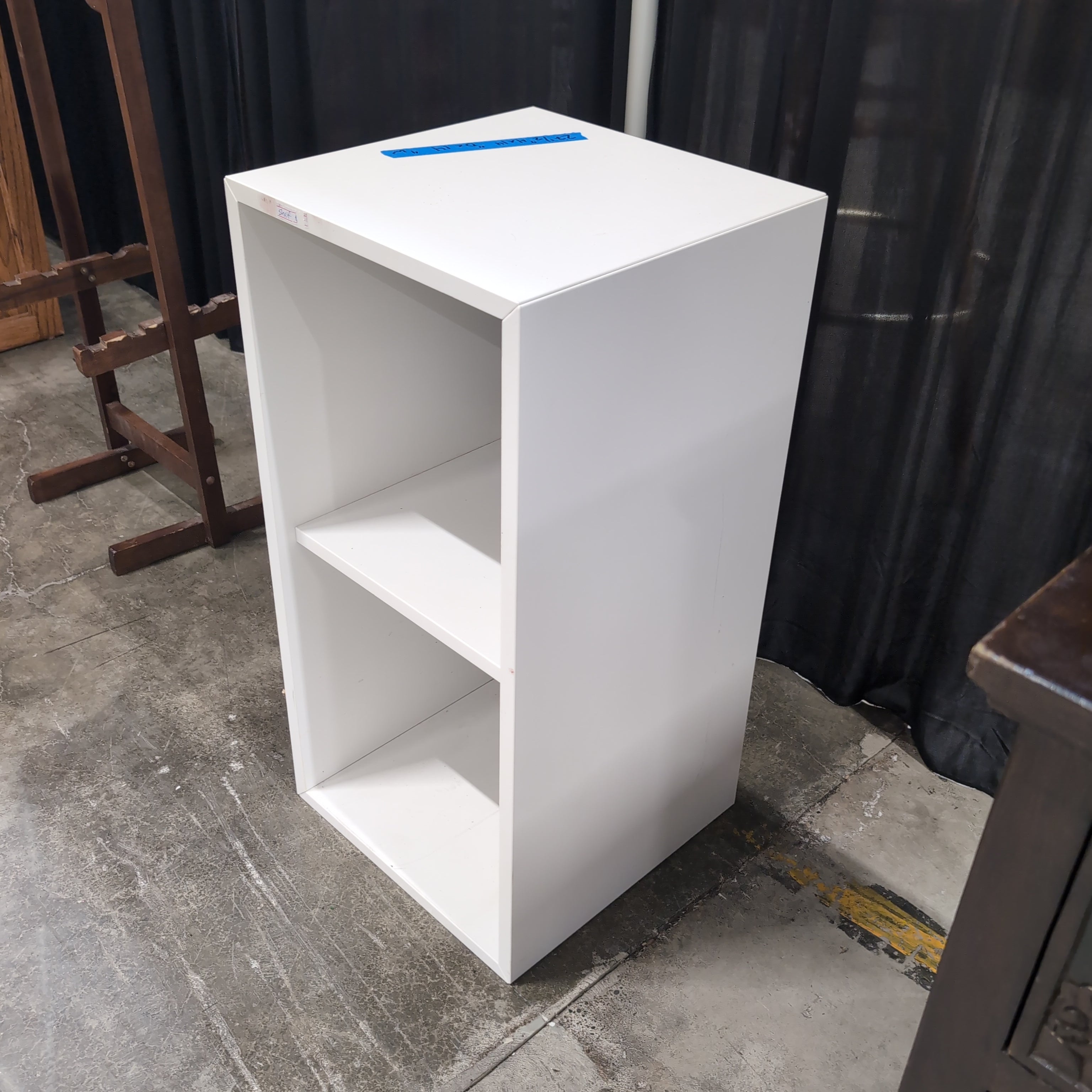 White Two-Shelf Open Bookcase