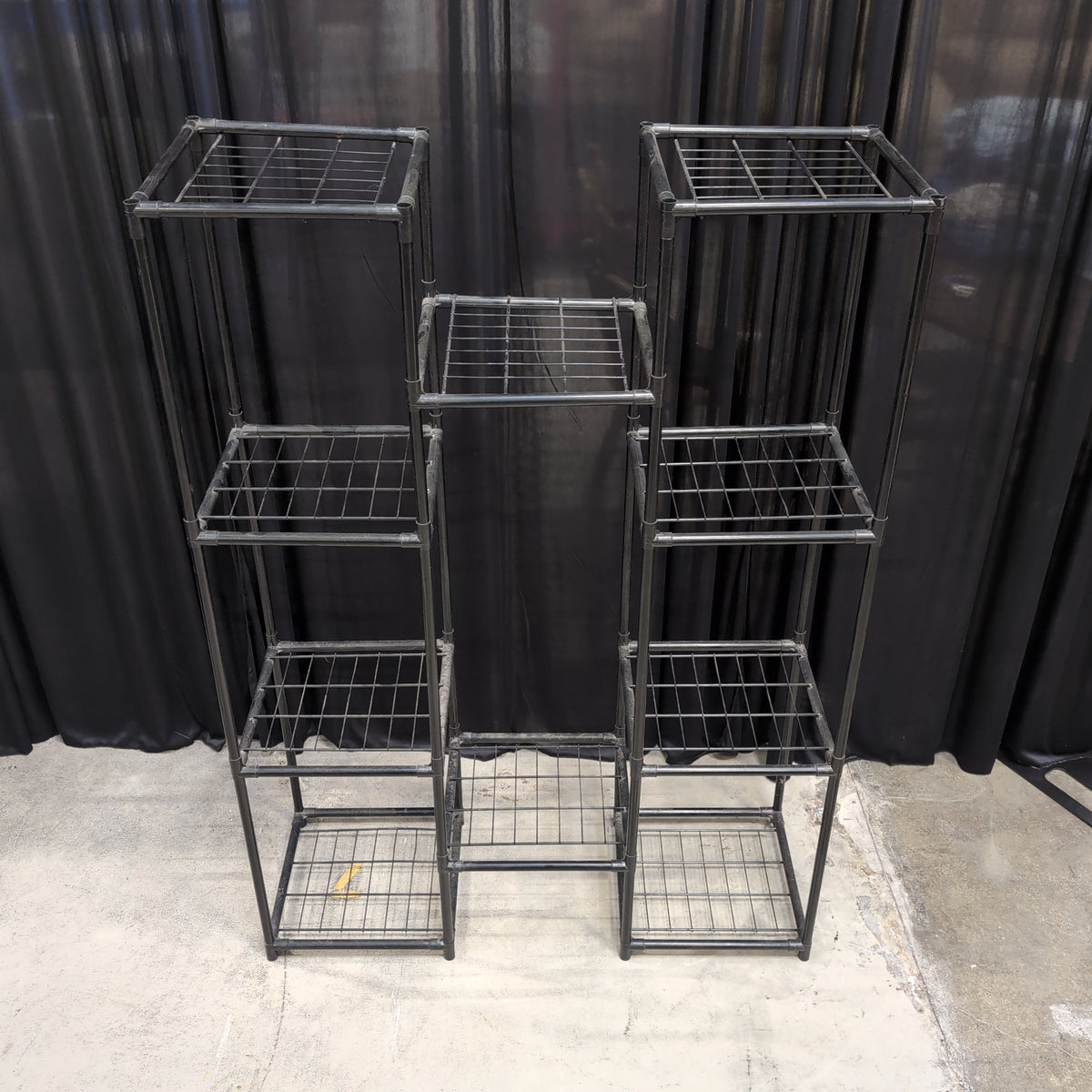 Quictent Black Metal Tiered Plant Stand