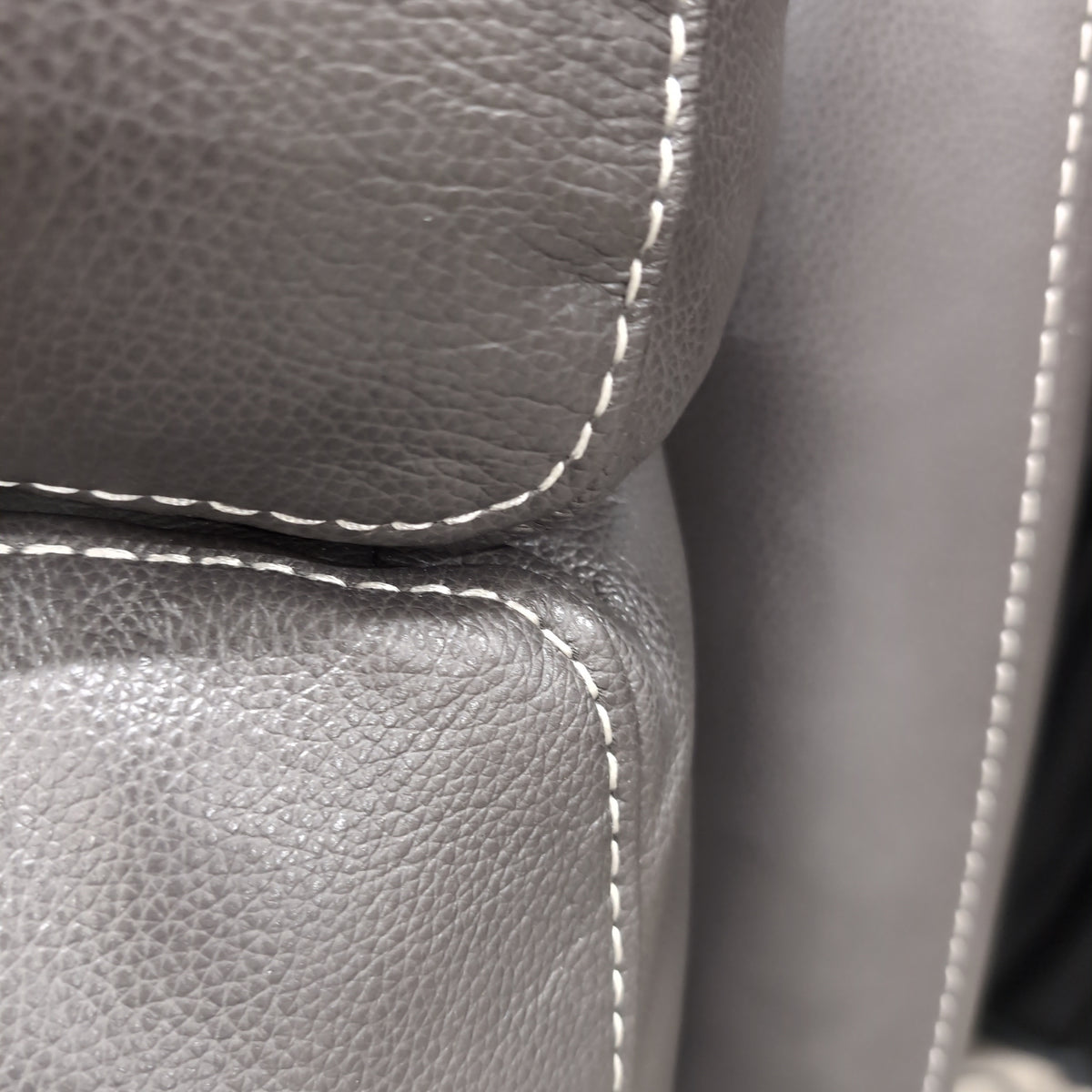 Gray Padded Modular Recliners with Console