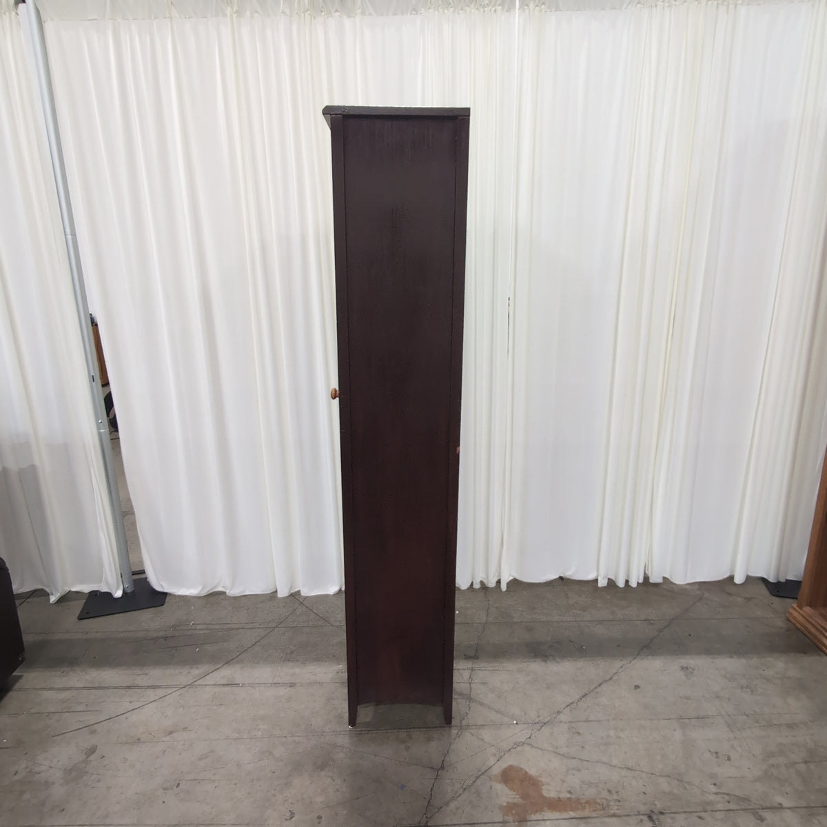 Dark Brown Wood China Cabinet with Glass Door