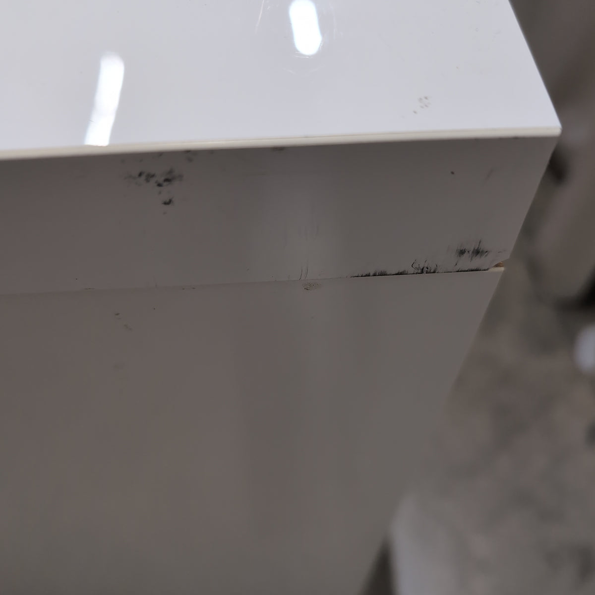 Sleek White Three-Drawer Buffet