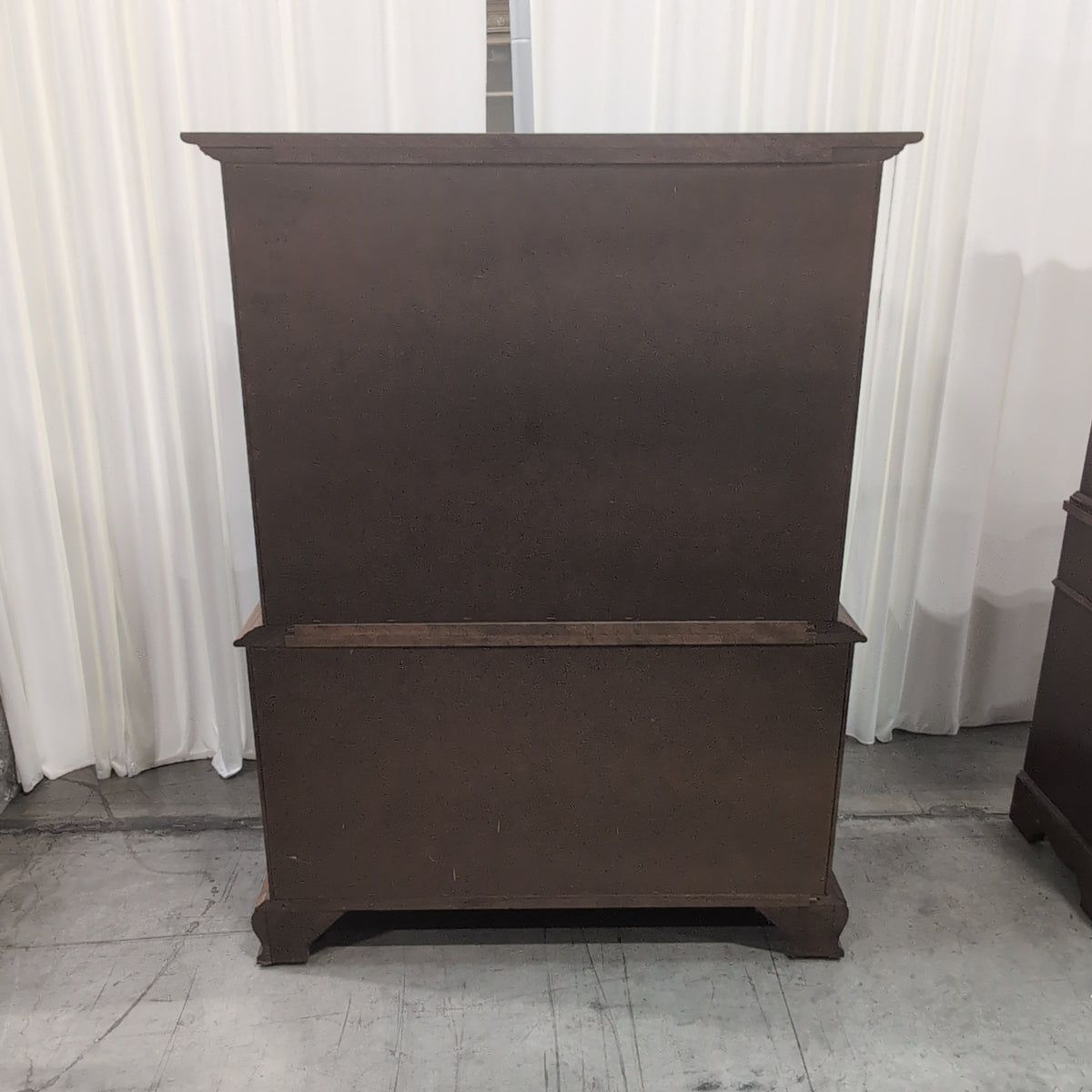 Traditional Dark Brown Wood Dresser with Ornate Hardware