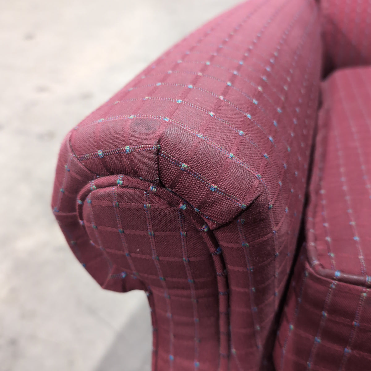 Mauve Wingback Recliner with Cabriole Legs