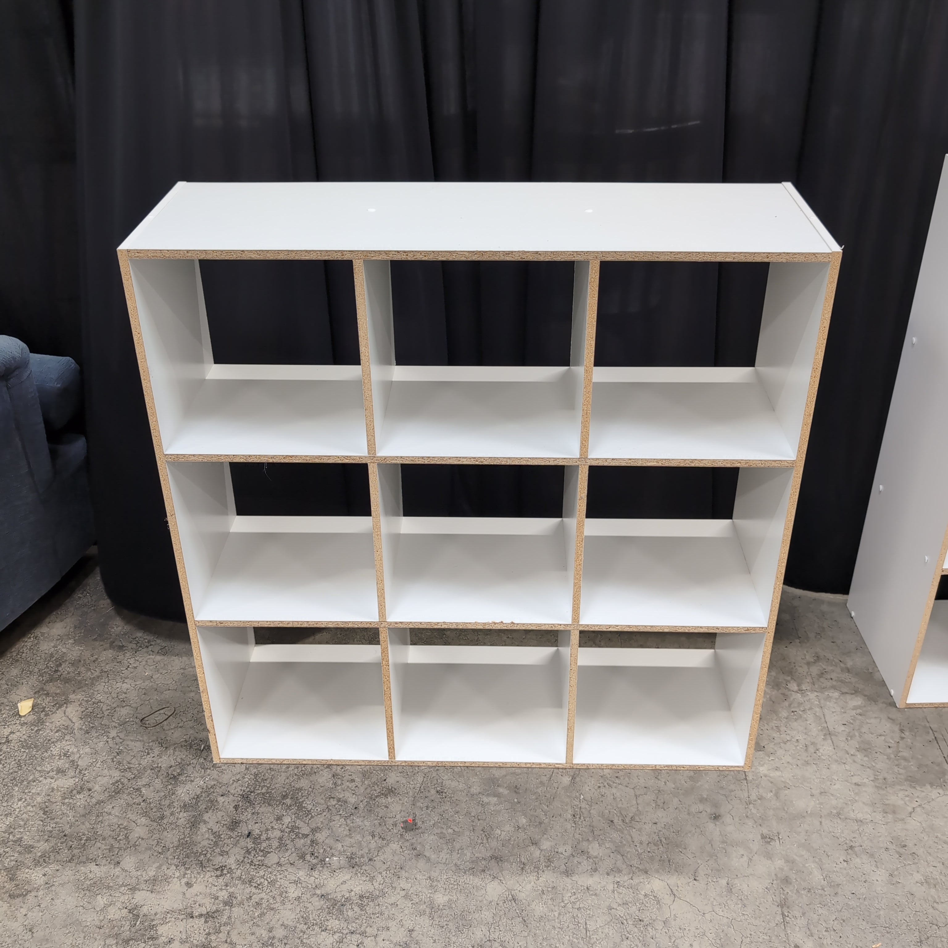 White Wood Composite Nine-Cube Bookcase