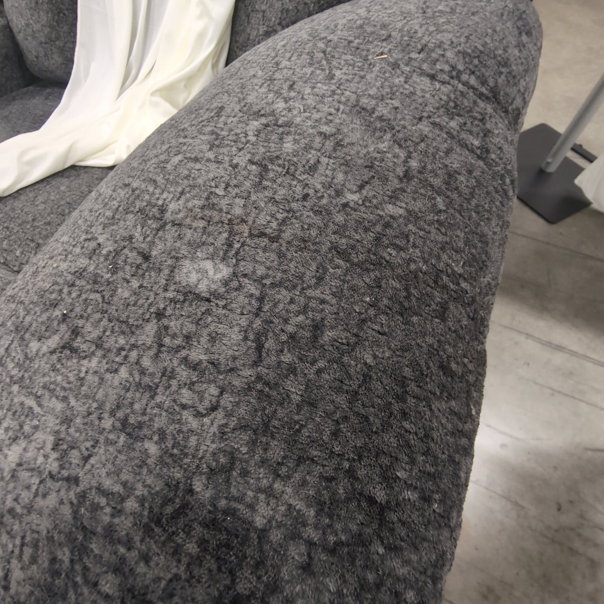 Grey Fabric Reclining Loveseat with Center Console