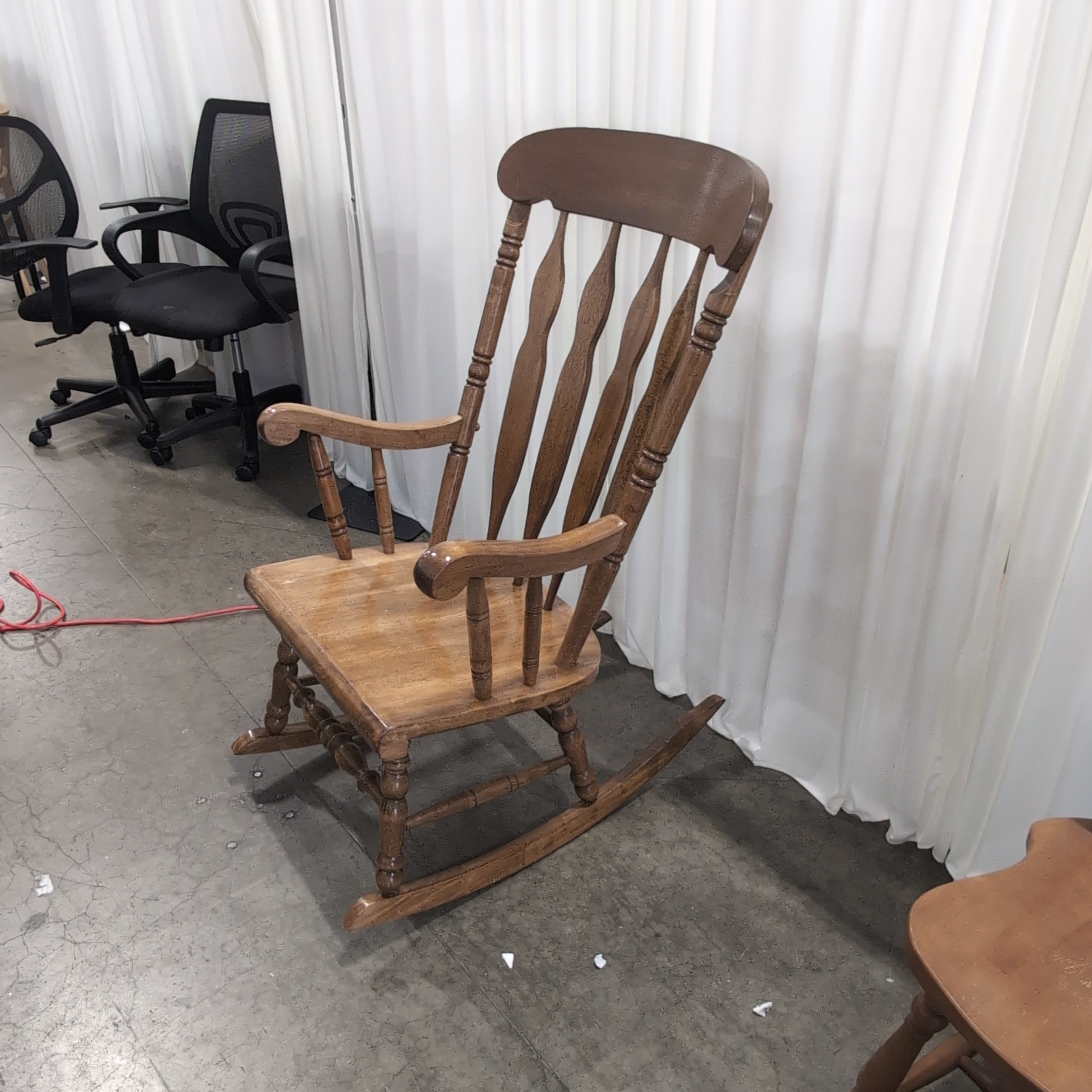 Classic Brown Wood Rocking Chair