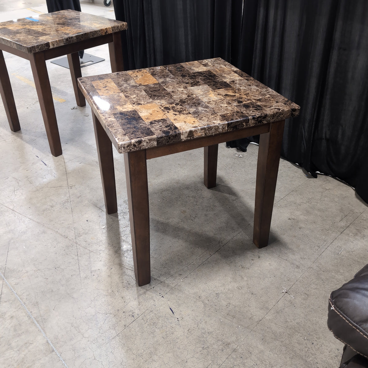 Ashley Furniture Multi-Tone Faux Marble Square End Table