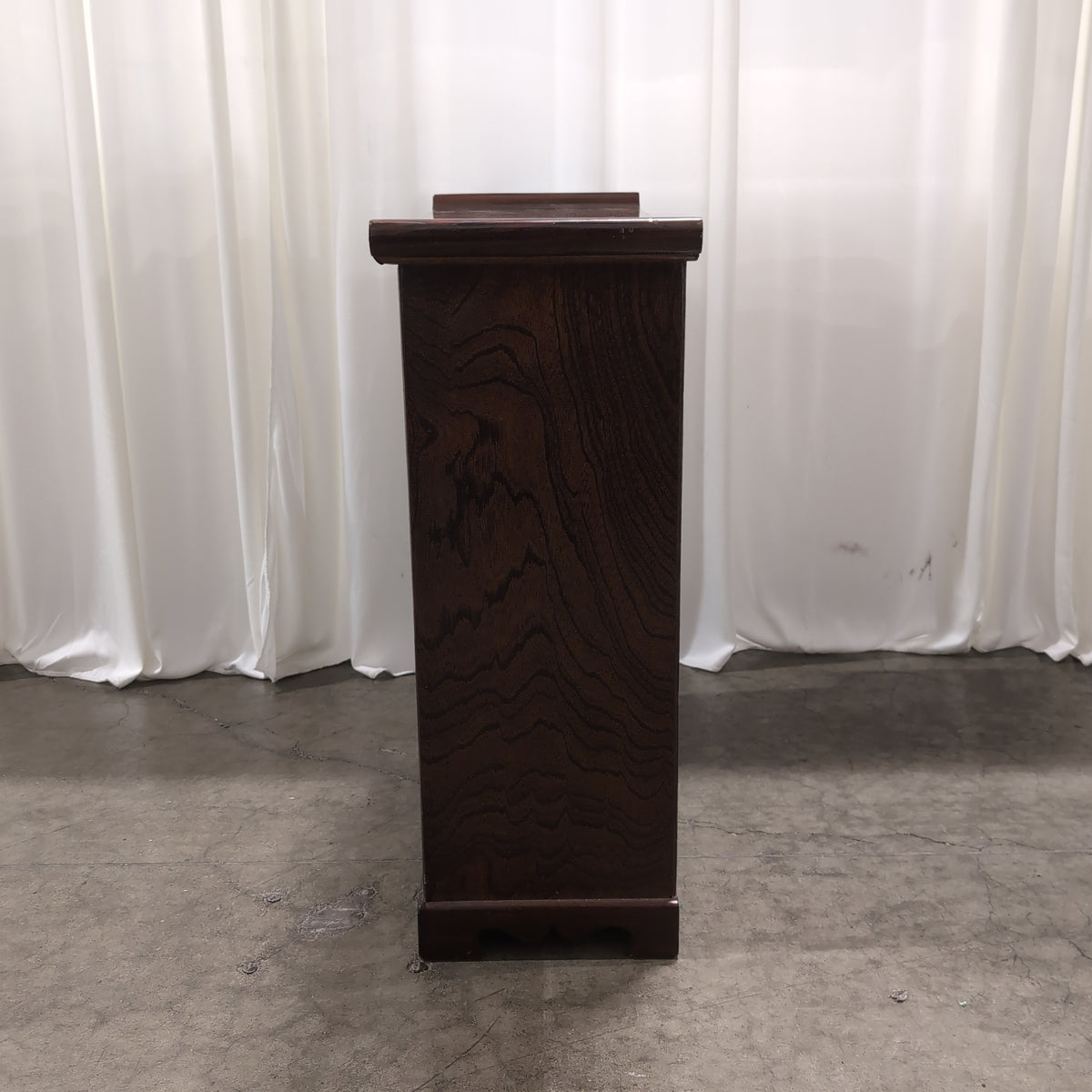 Traditional Asian Wood Medicine Cabinet with Brass Hardware