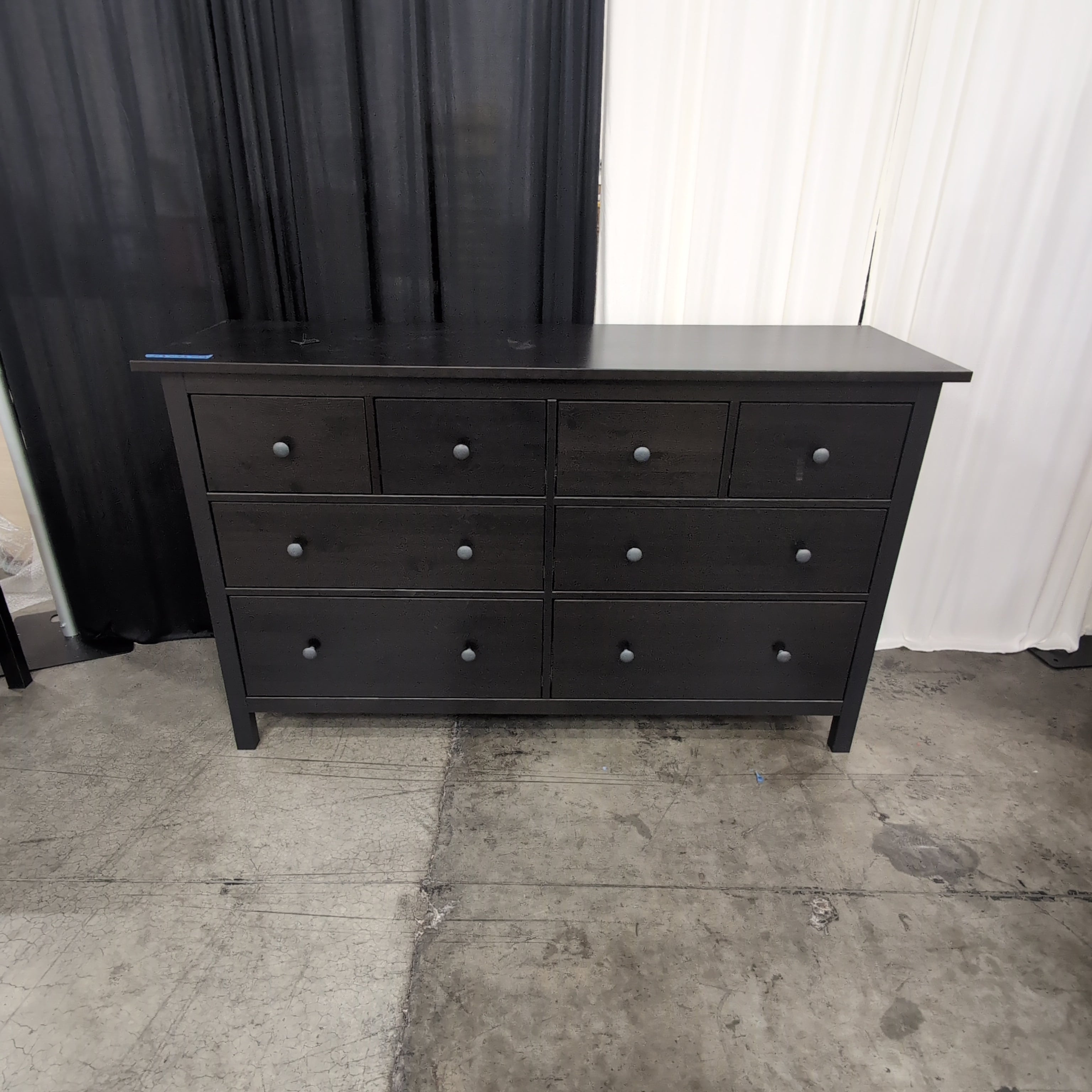IKEA HEMNES 4-Piece Bedroom Furniture Set – 8-Drawer Dresser, 6-Drawer Chest & 2 Nightstands (Black-Brown)
