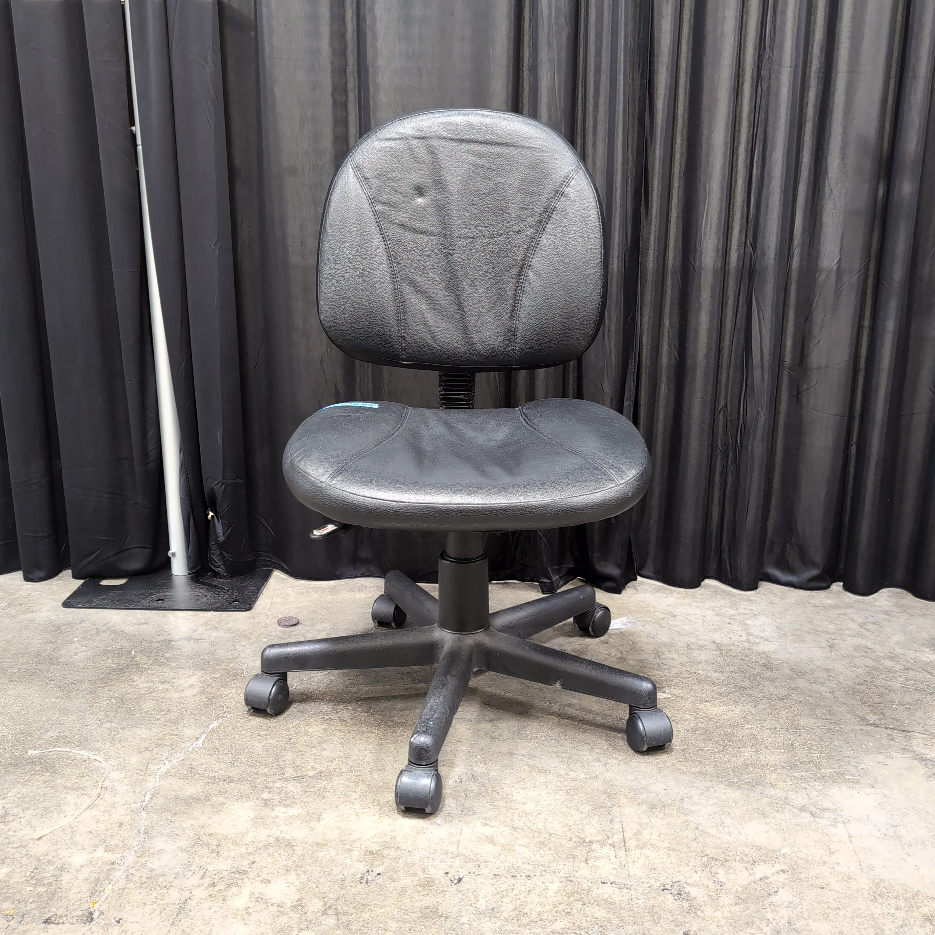 Black Faux Leather Swivel Office Chair