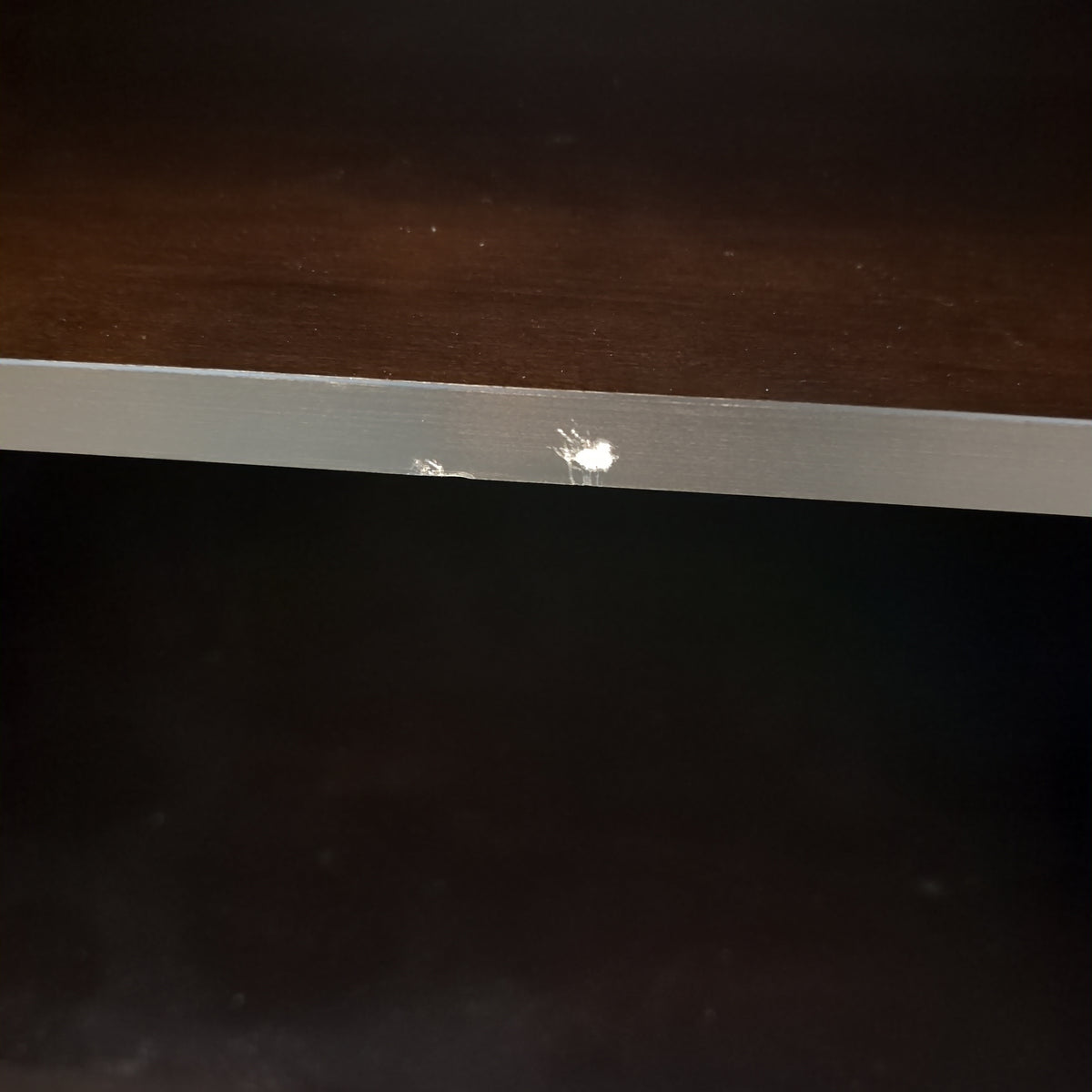 Dark Brown Single-Door Nightstand in Wood