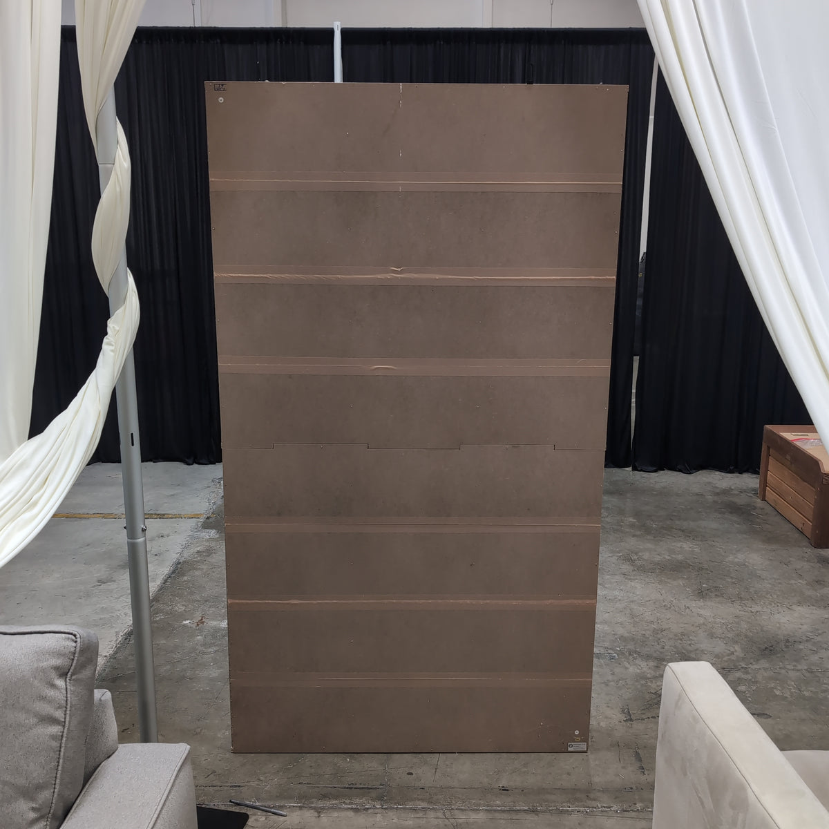 Light Brown Multi-Section Storage Unit in Laminate