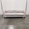 Light Grey Contemporary Couch with Box Arms