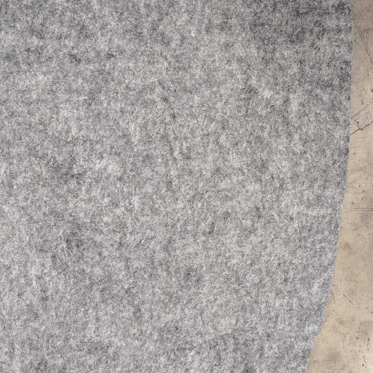 Grey Round Felt Area Rug