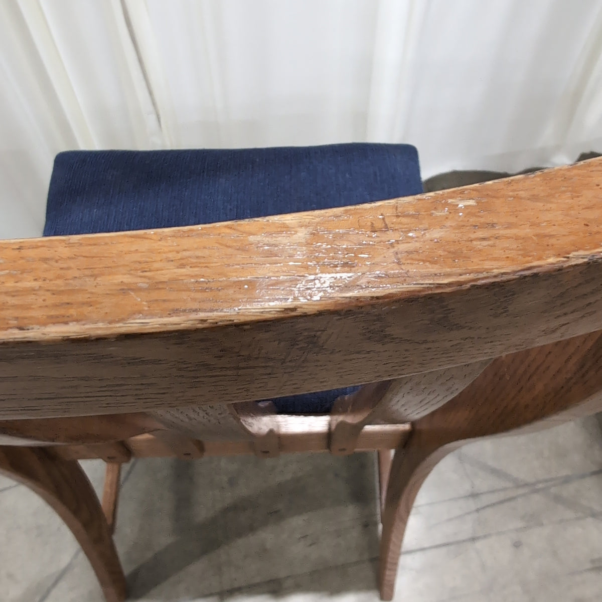 Brown Wood Spindle Back Dining Chair