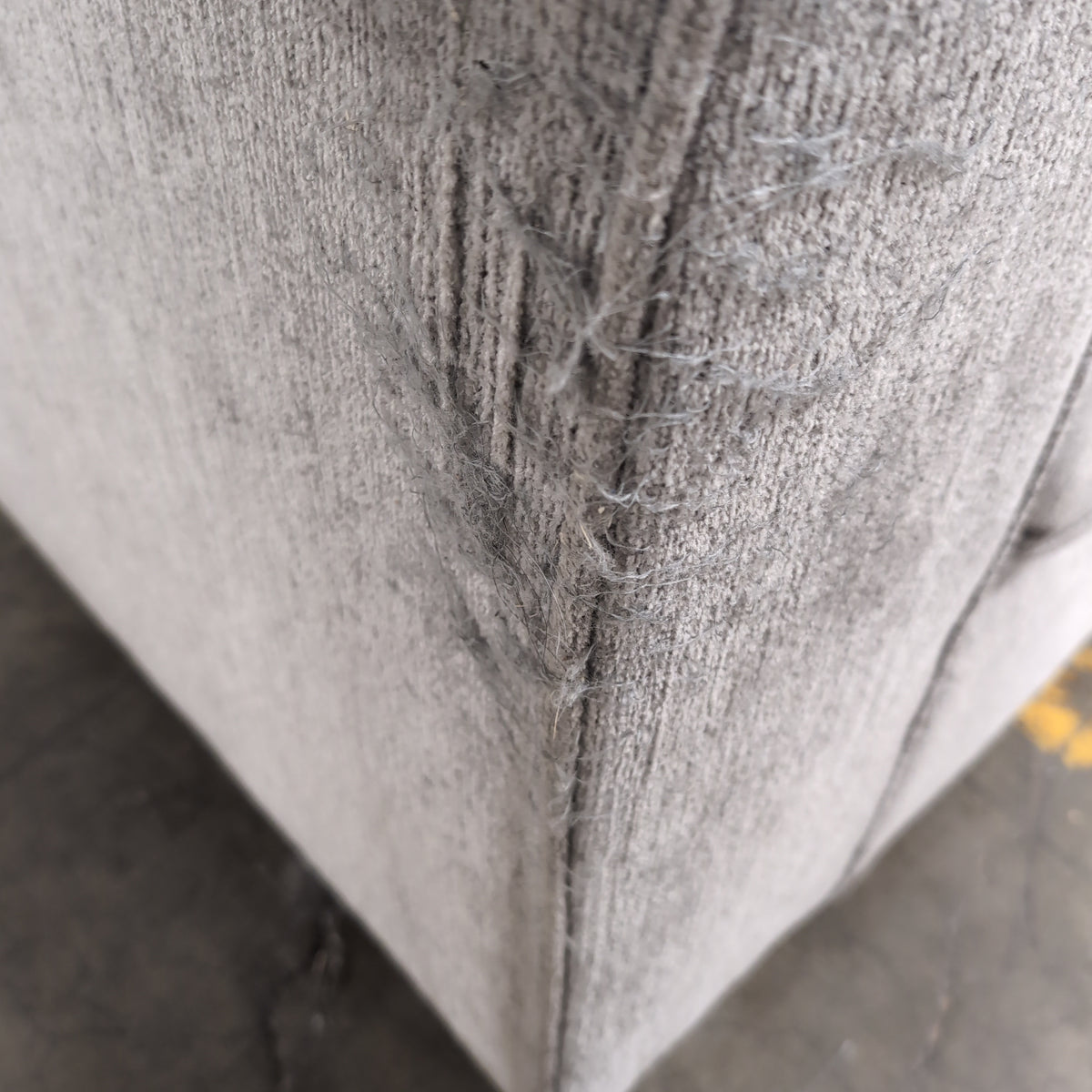 Grey L-Shaped Sectional Couch with Chaise Lounge