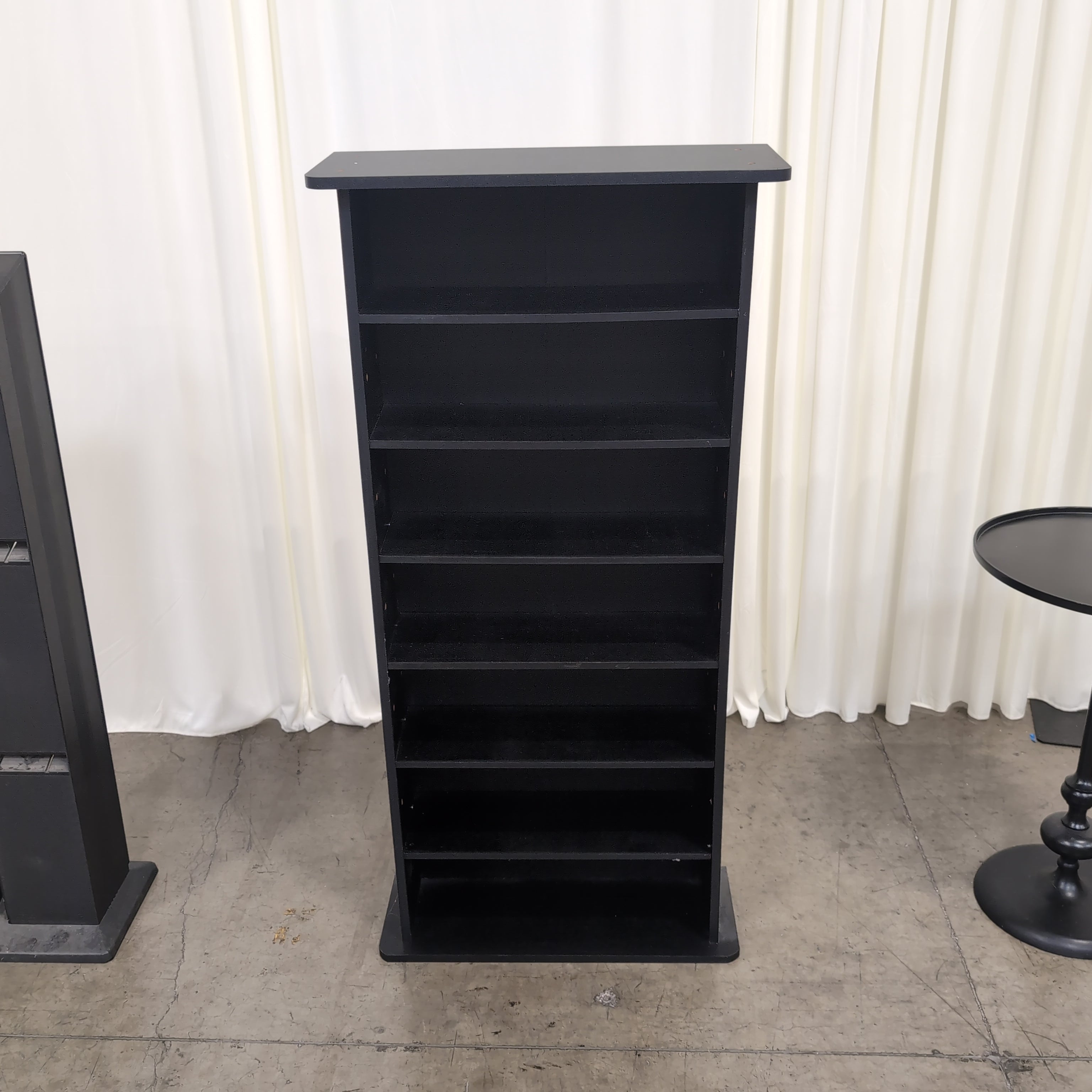 Black Eight-Shelf Bookcase