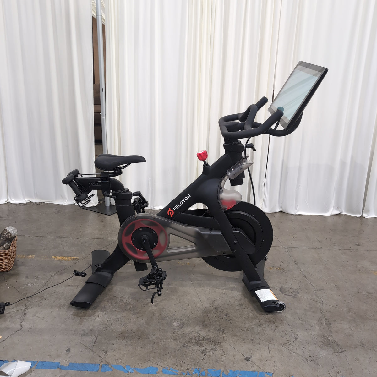 Peloton Black Exercise Bike with Integrated Screen