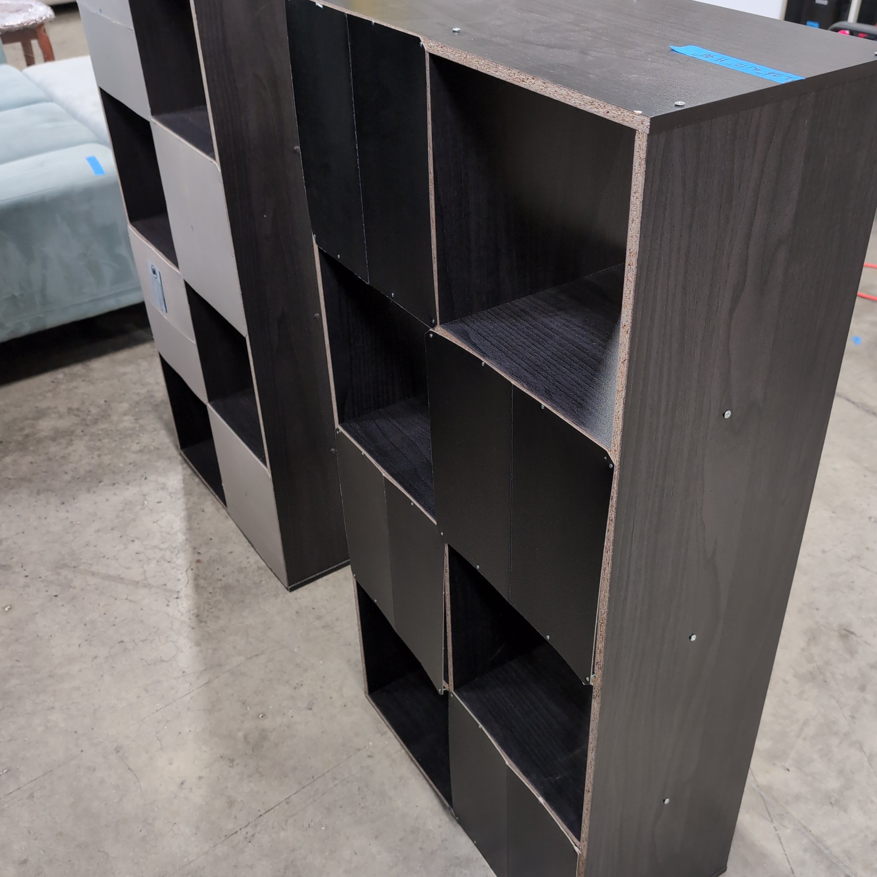 Dark Brown Laminate Cube Storage Bookcase