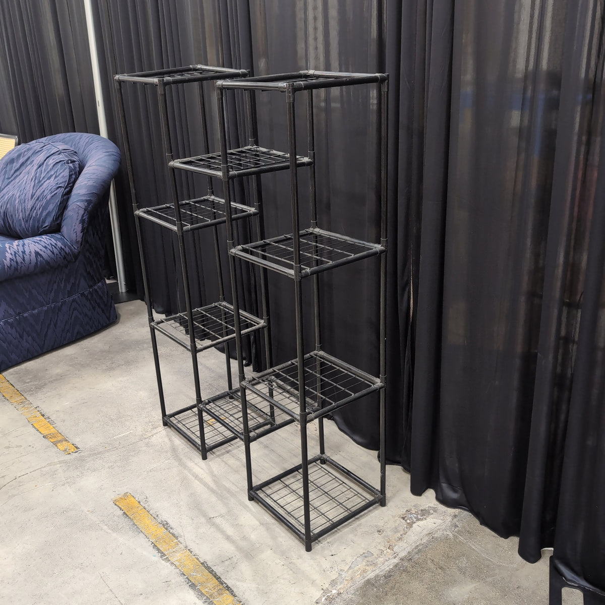 Quictent Black Metal Tiered Plant Stand