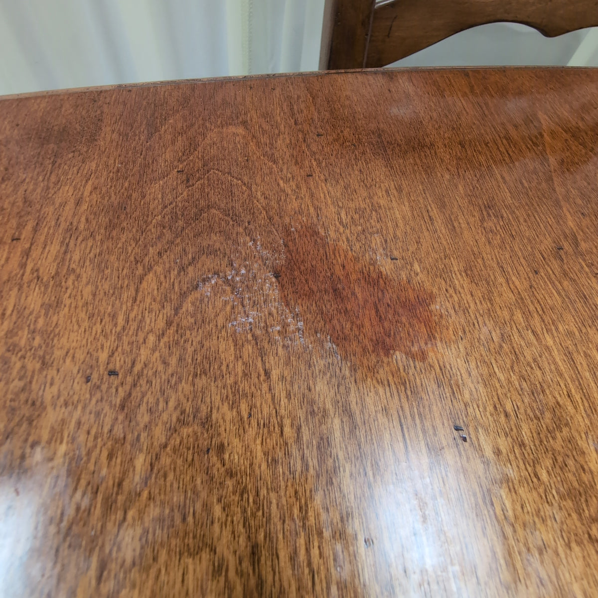 Traditional Wood Dining Table with Ladder Back Chairs