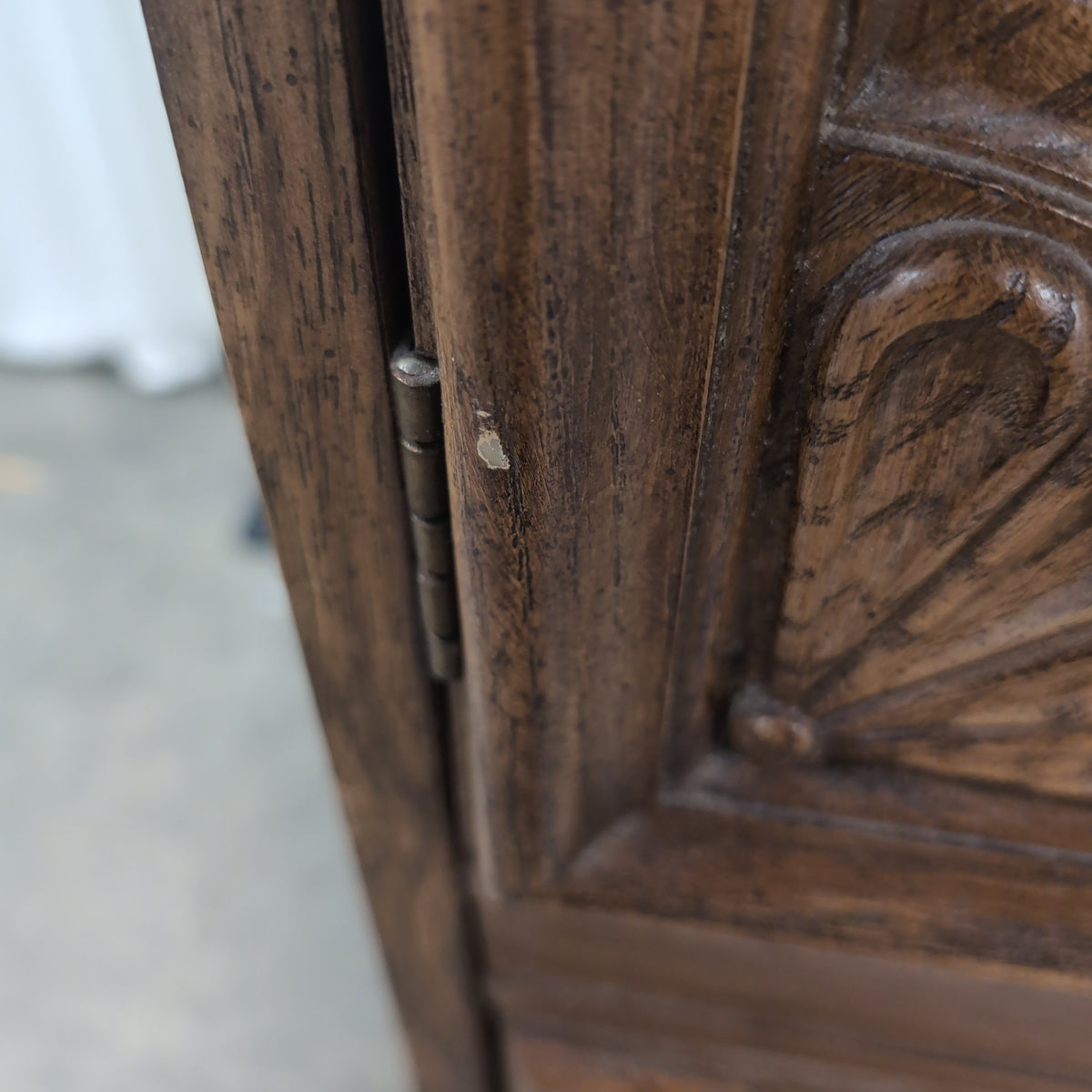 French Provincial Style Wood Dresser with Ornate Hardware