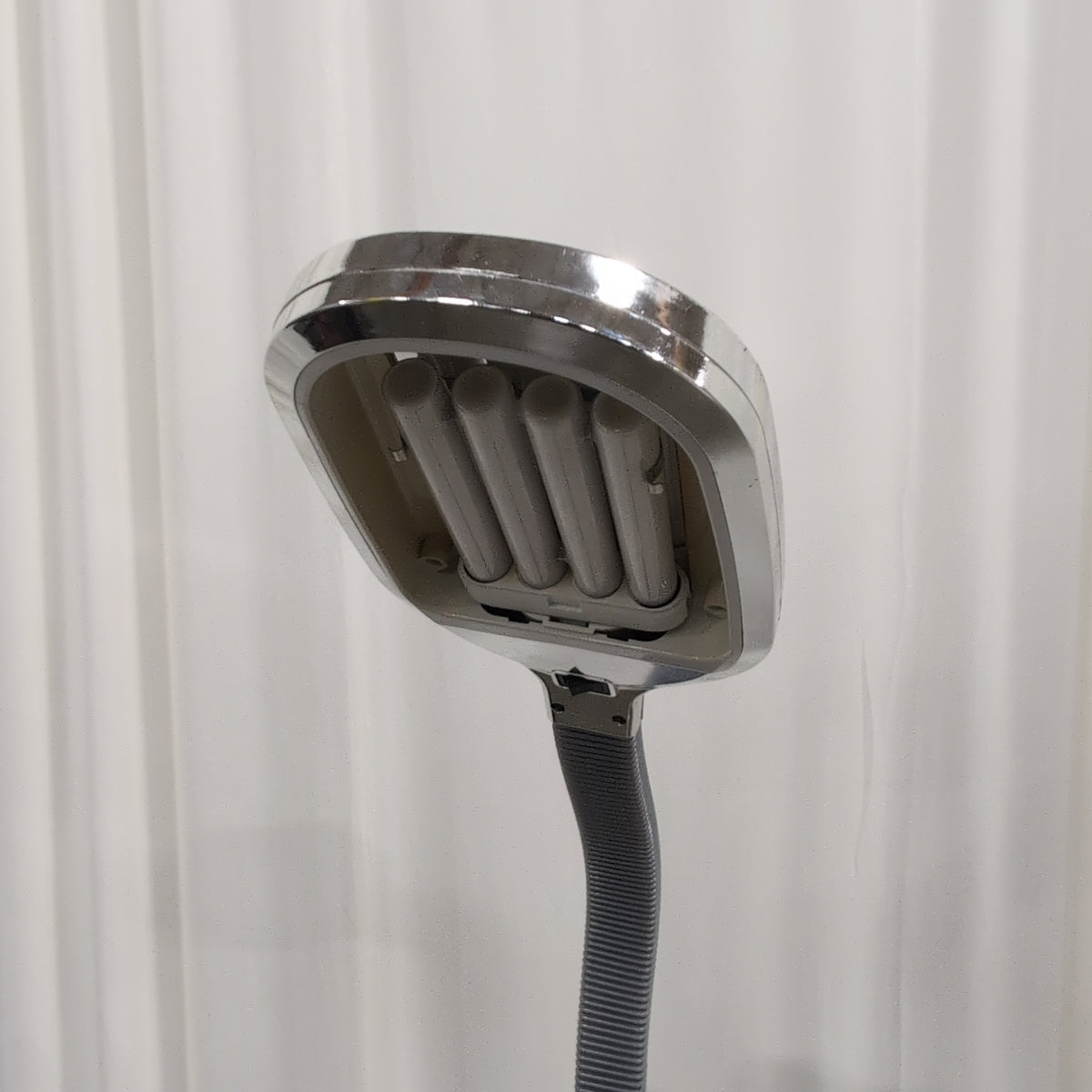 Chrome Flexible Neck Floor Lamp with Fluorescent Bulbs