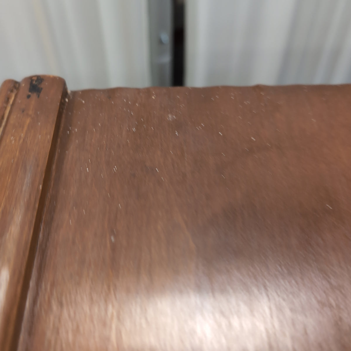 Brown Wood Five-Drawer Dresser