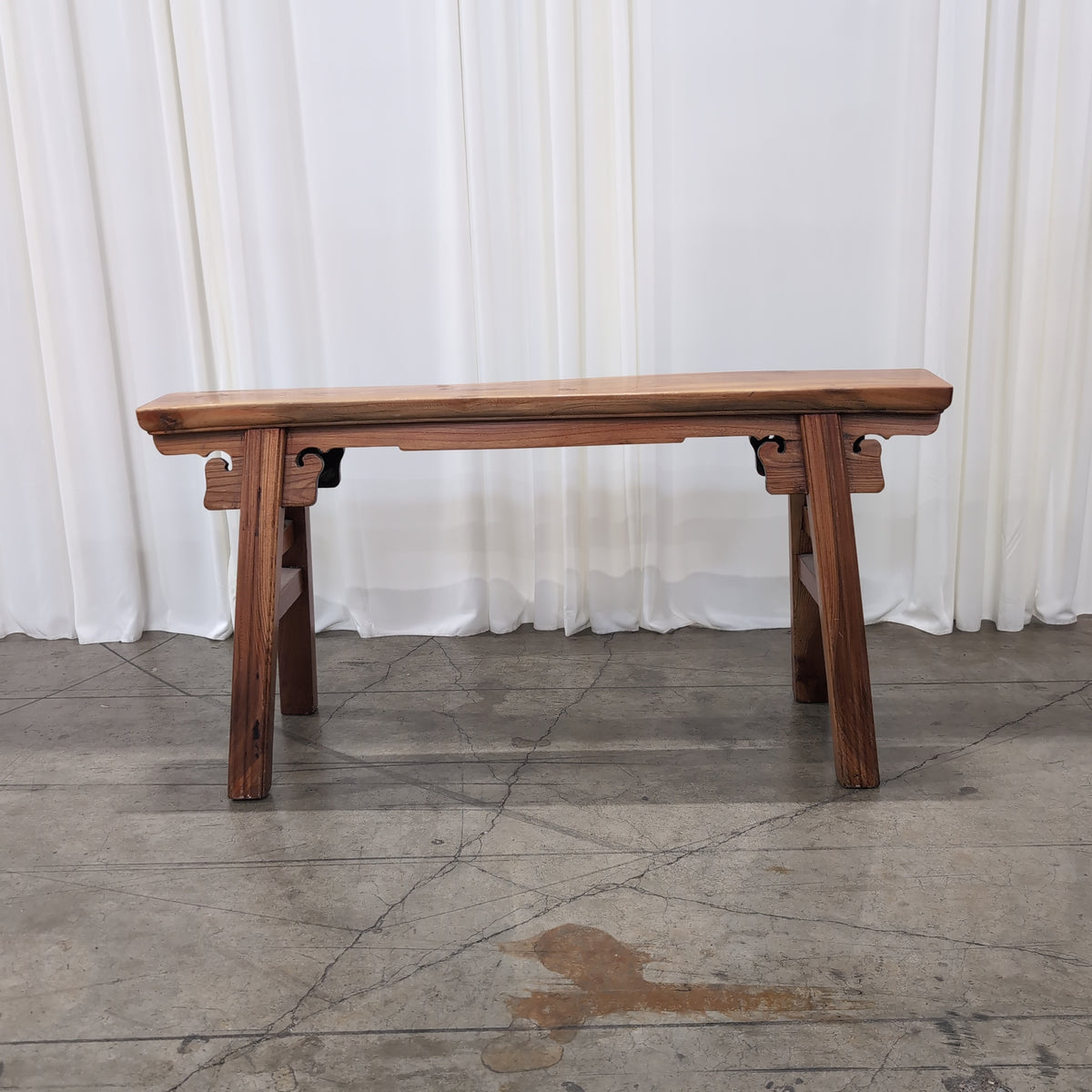 Simple Light Brown Wood Bench