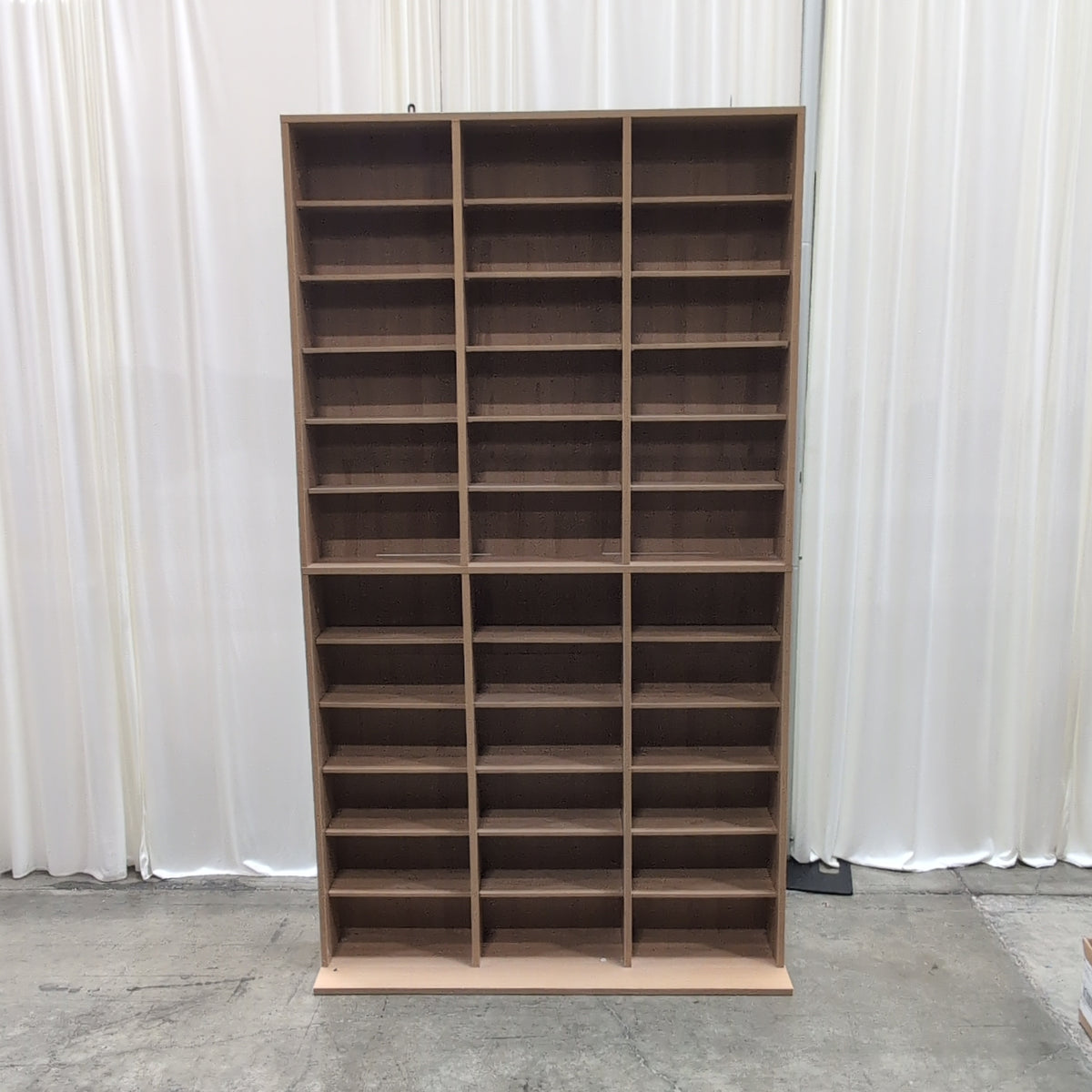 Light Brown Multi-Section Storage Unit in Laminate