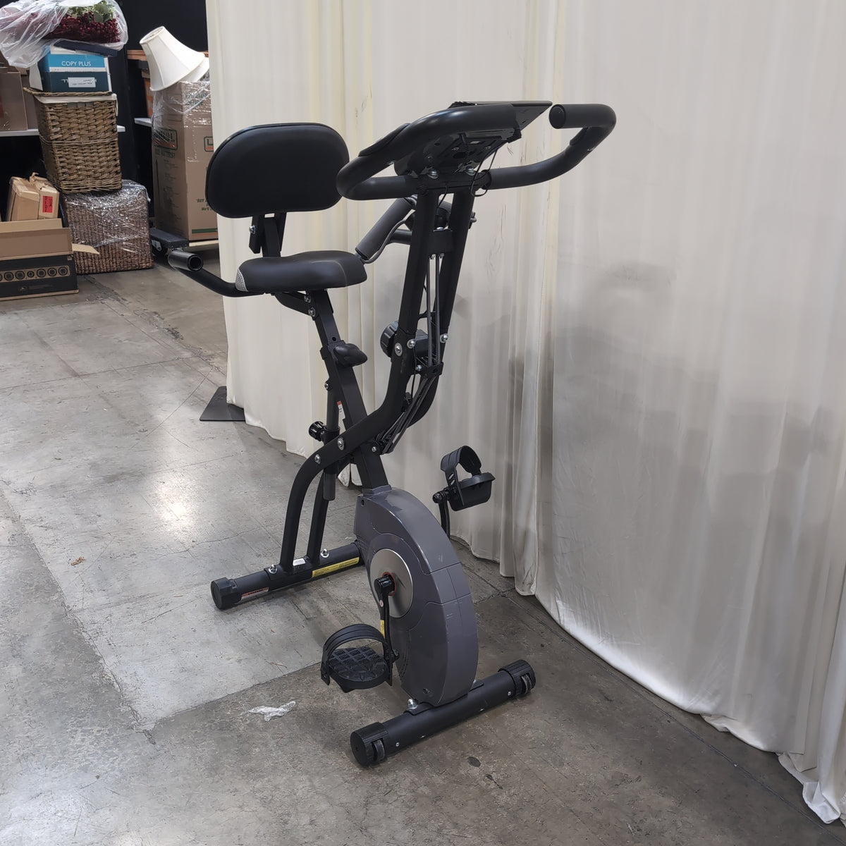 Compact Black ave Stationary Bicycle with Digital Display