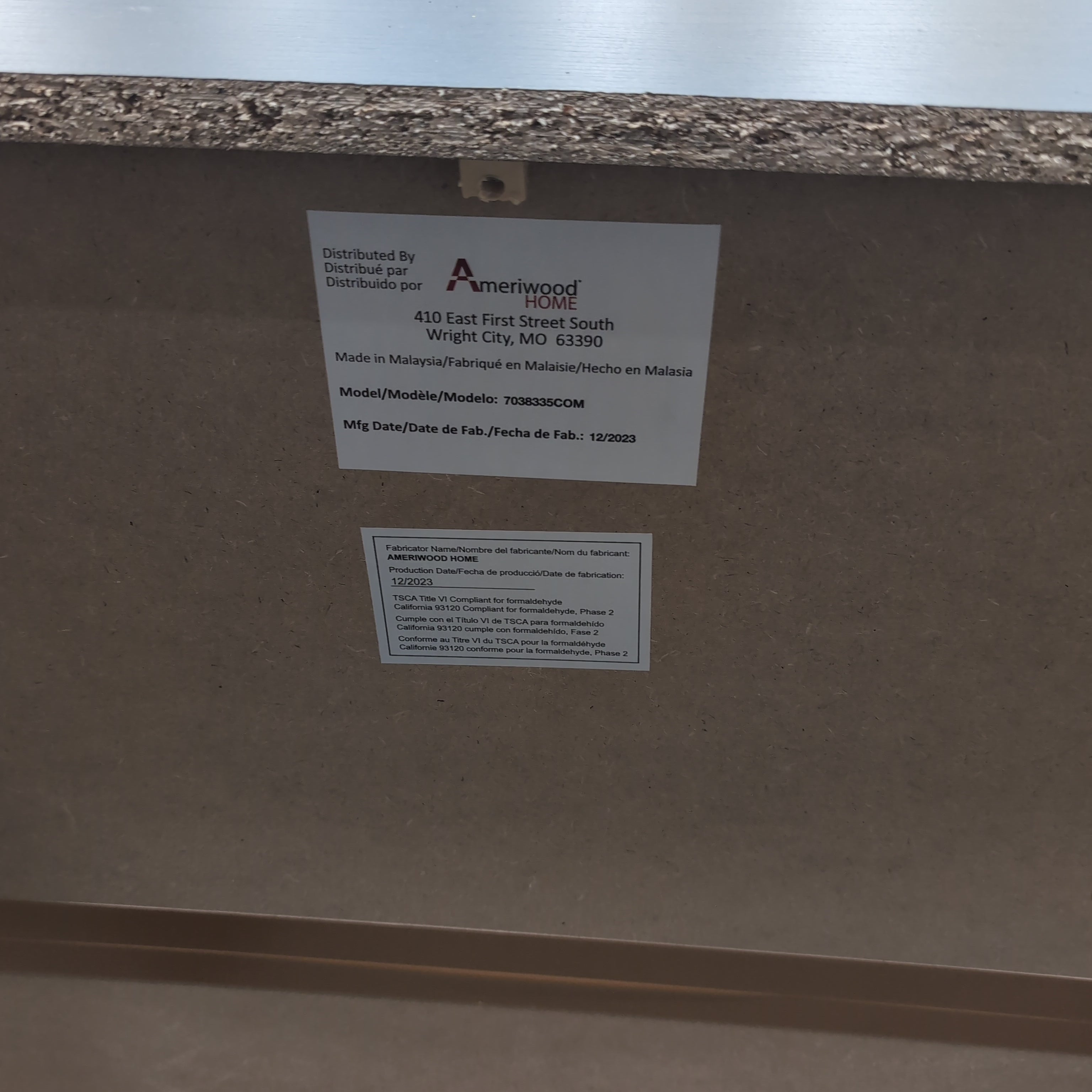 Ameriwood HOME Dark Grey Six-Drawer Dresser