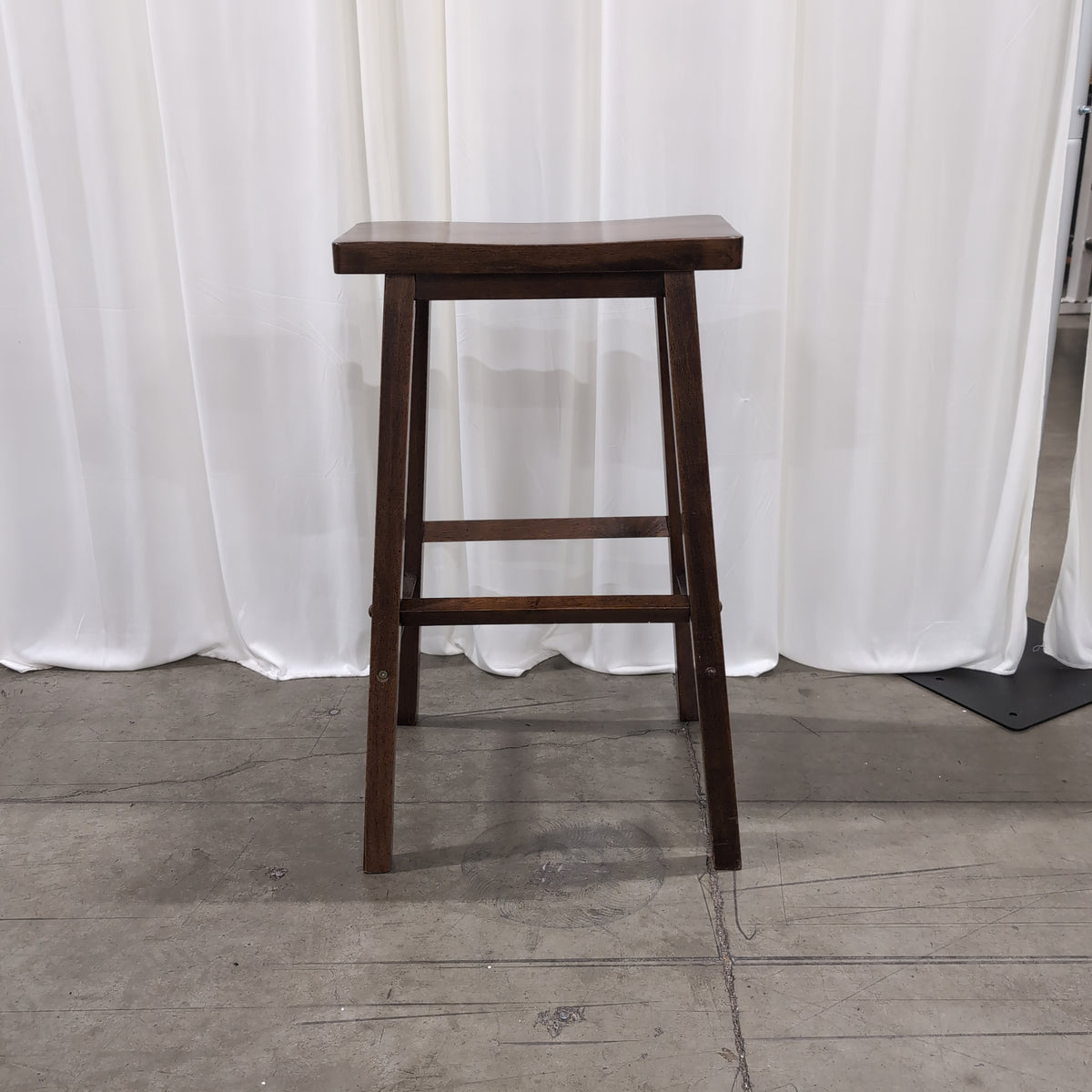 Dark Wood Saddle Seat Bar stool