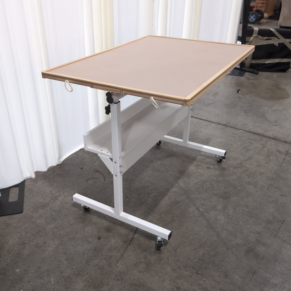 Mobile Wood Frame Whiteboard with Casters