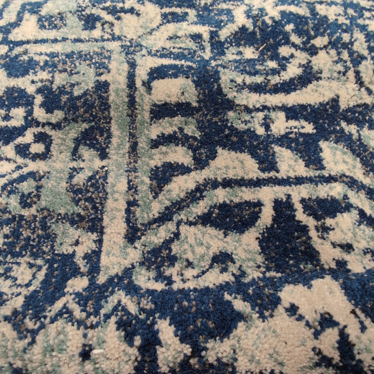 Light Blue Distressed Pattern Area Rug