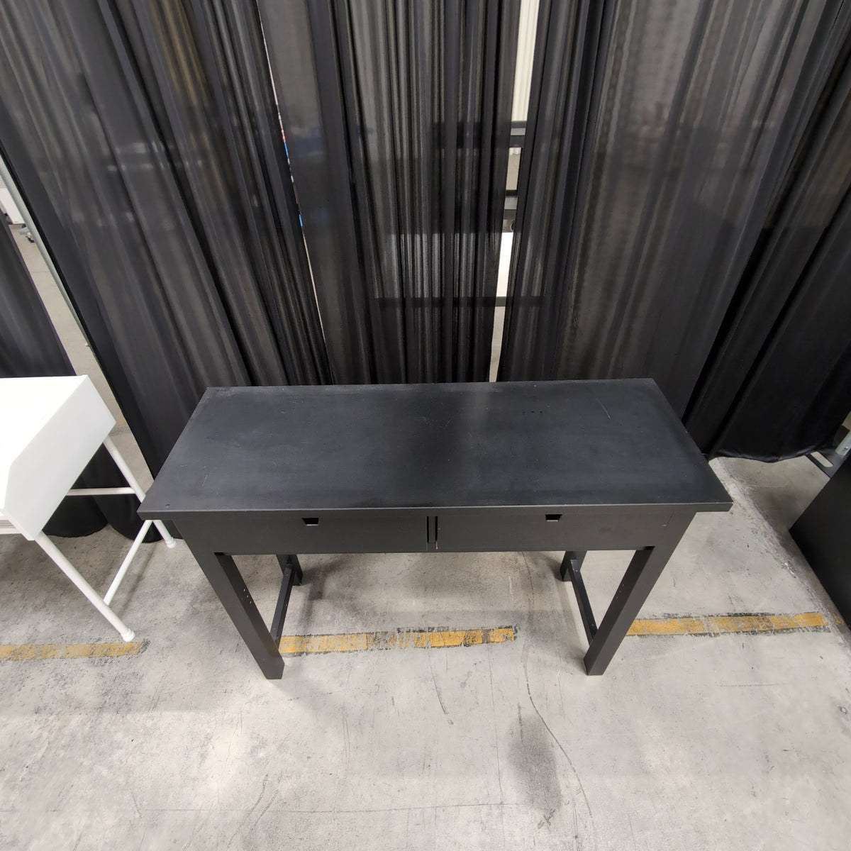 IKEA-Black Wood Grain Four-Shelf Bookcase