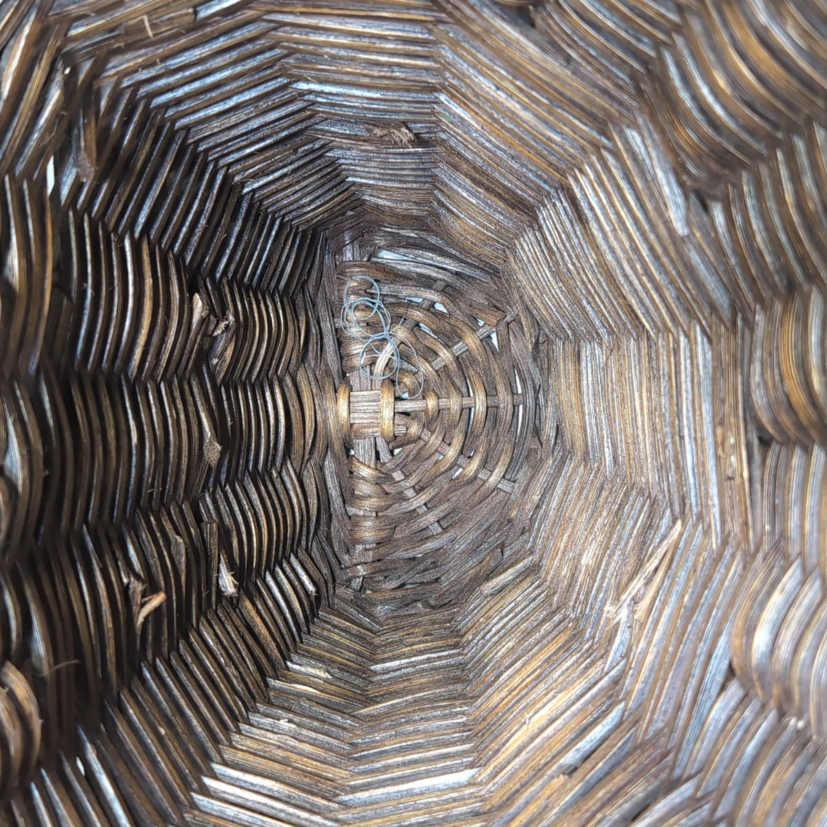 Tall Brown Wicker Laundry Basket