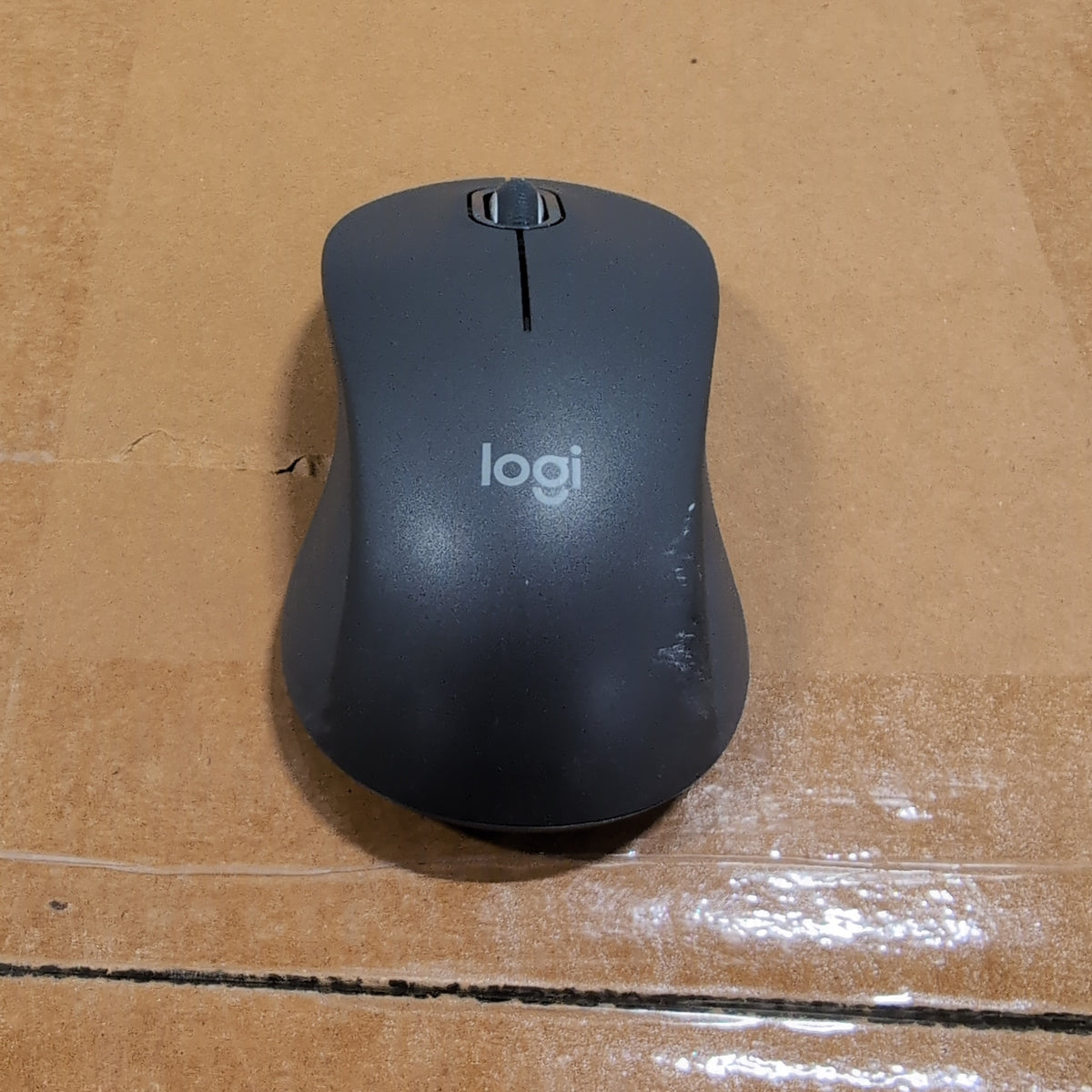 Logitech Dark Gray Computer Mouse in Plastic