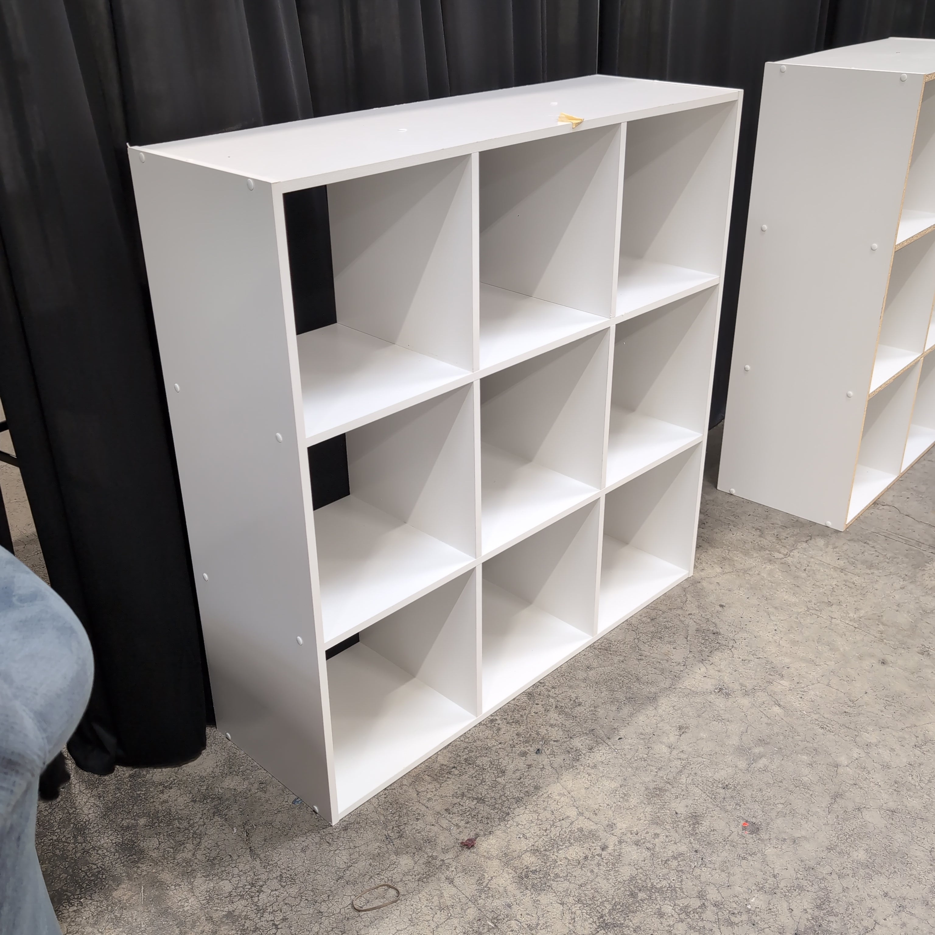 White Wood Composite Nine-Cube Bookcase