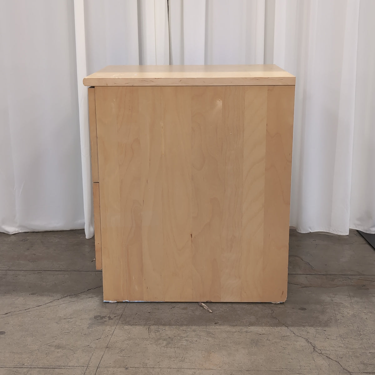 Light Wood Two-Drawer Nightstand
