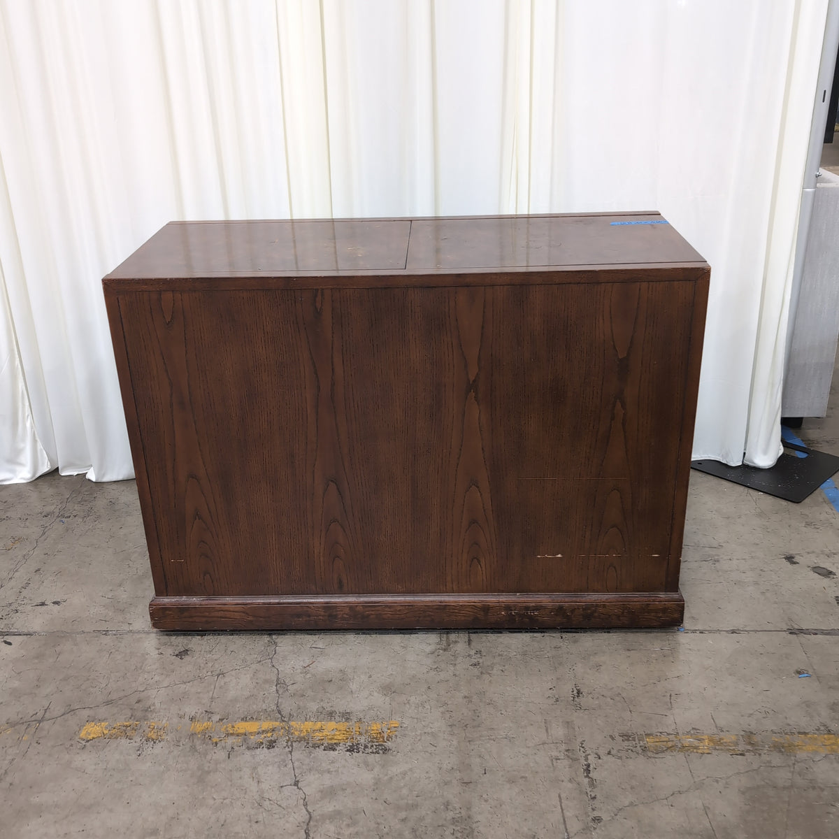 Dark Burl Wood Buffet with Brass Hardware