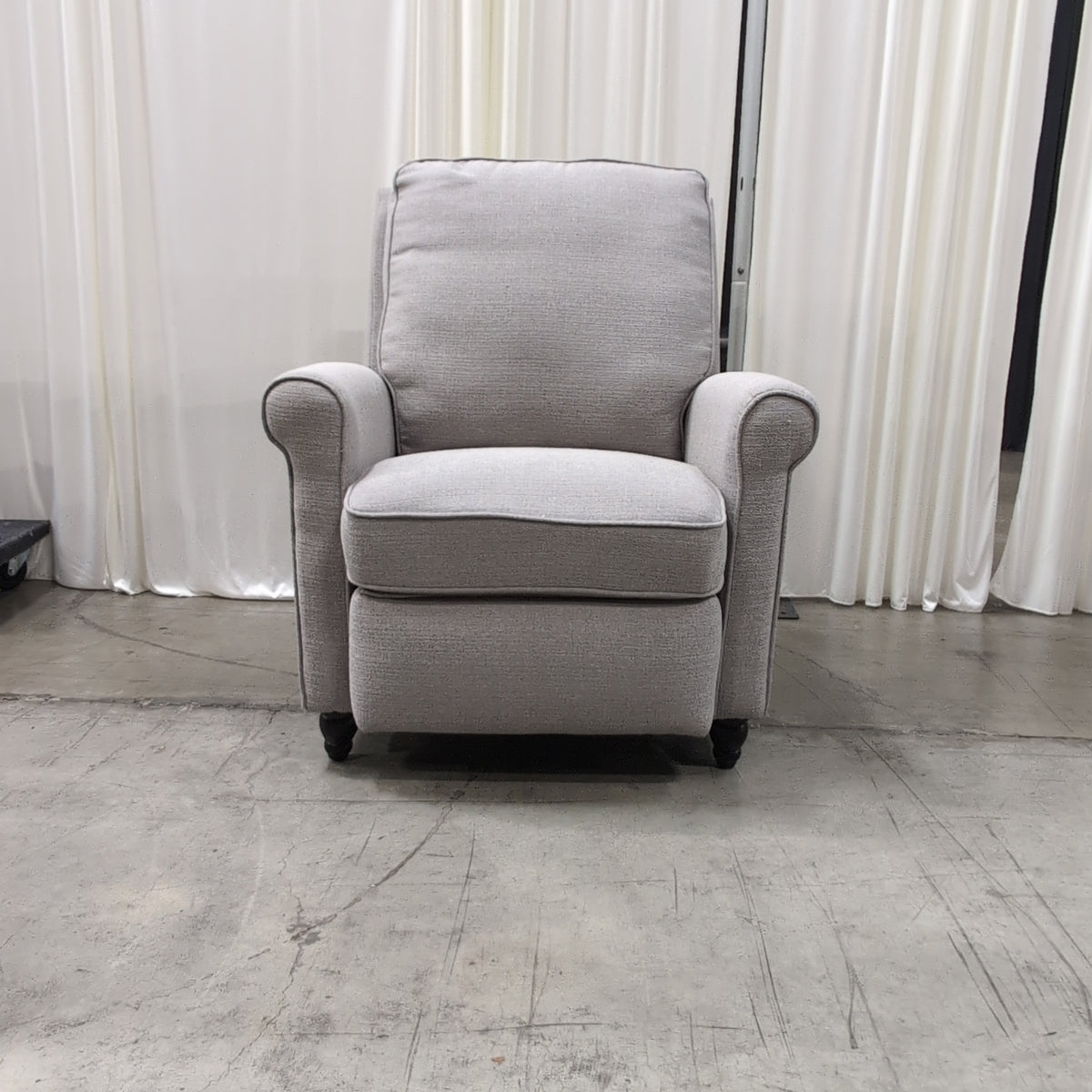 Handy Living Brand Comfortable Grey Upholstered Club Chair