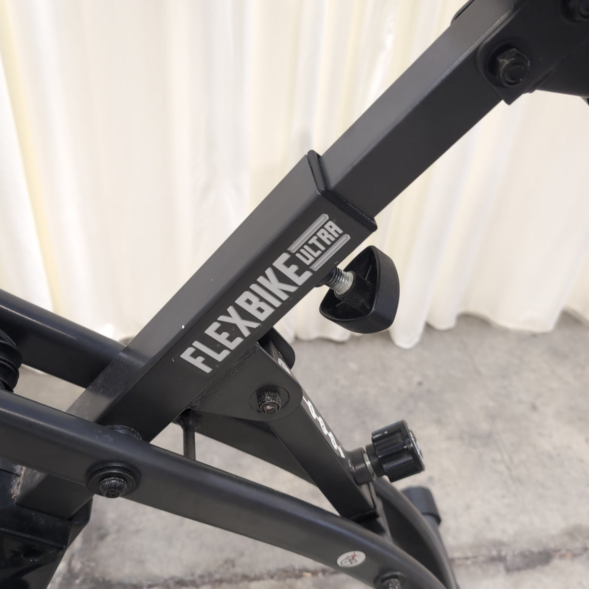 FLEXBIKE ULTRA Black Folding Exercise Bike with Backrest