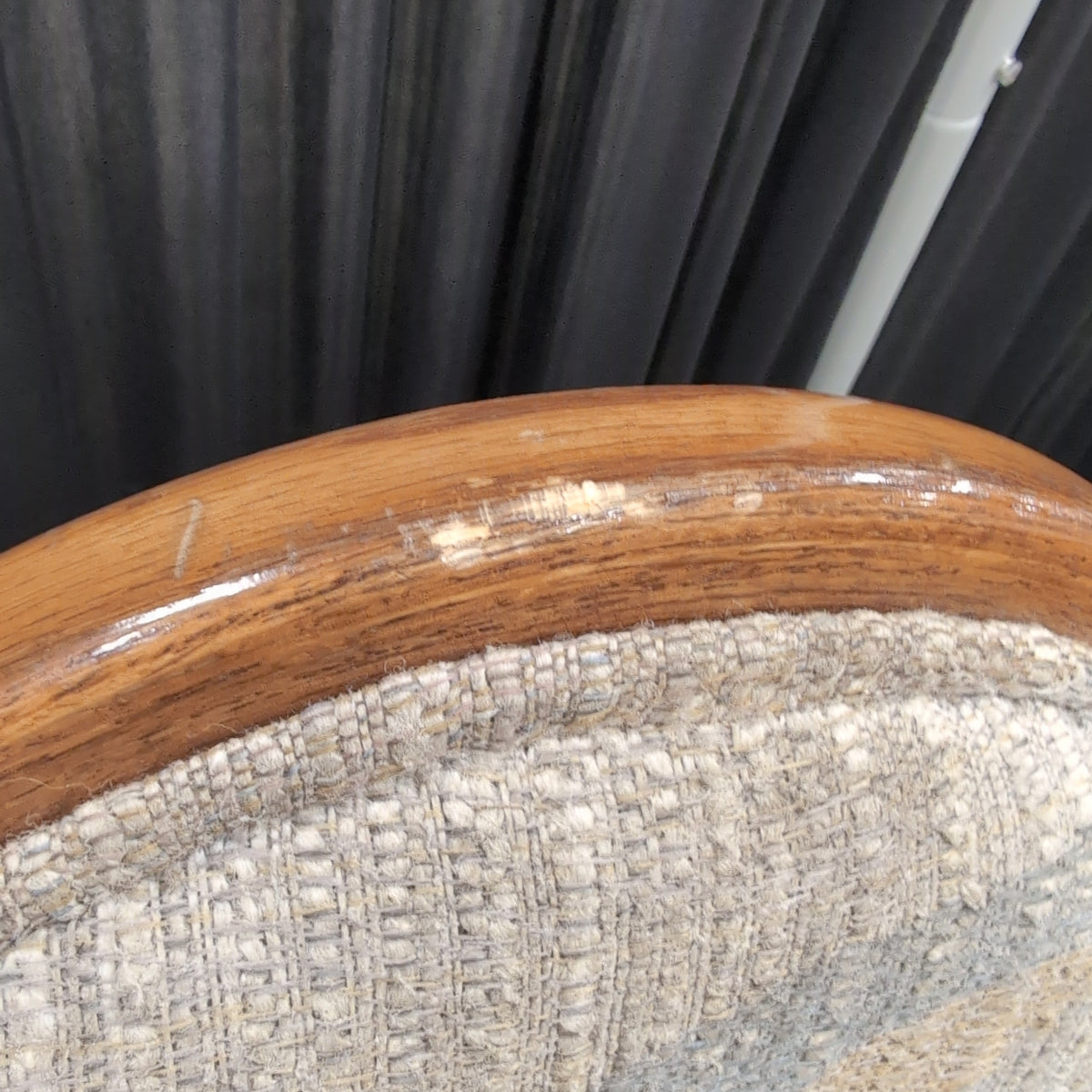 Traditional Wood Dining Chair with Upholstered Seat and Back