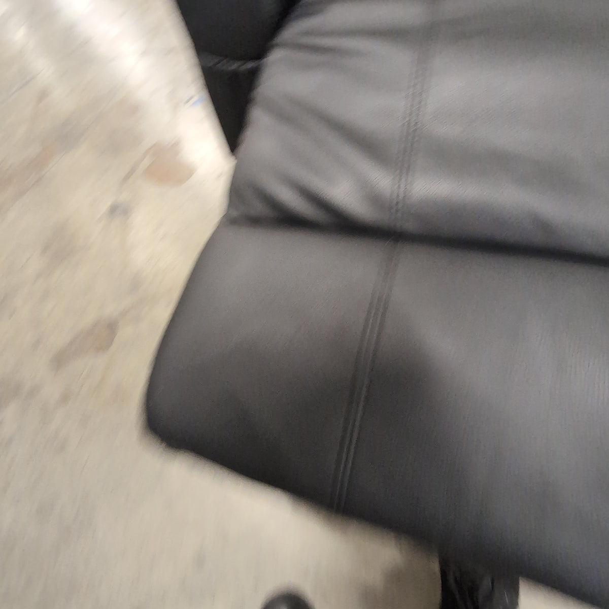Padded Black Faux Leather Recliner with Cup Holders