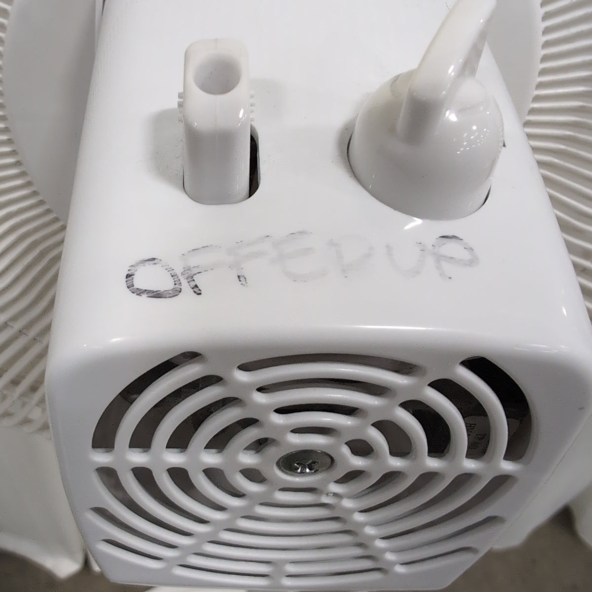 White Lasko Adjustable Height Pedestal Fan