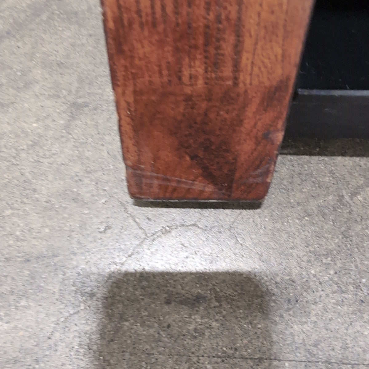 Black Glass and Wood TV Stand with Mount