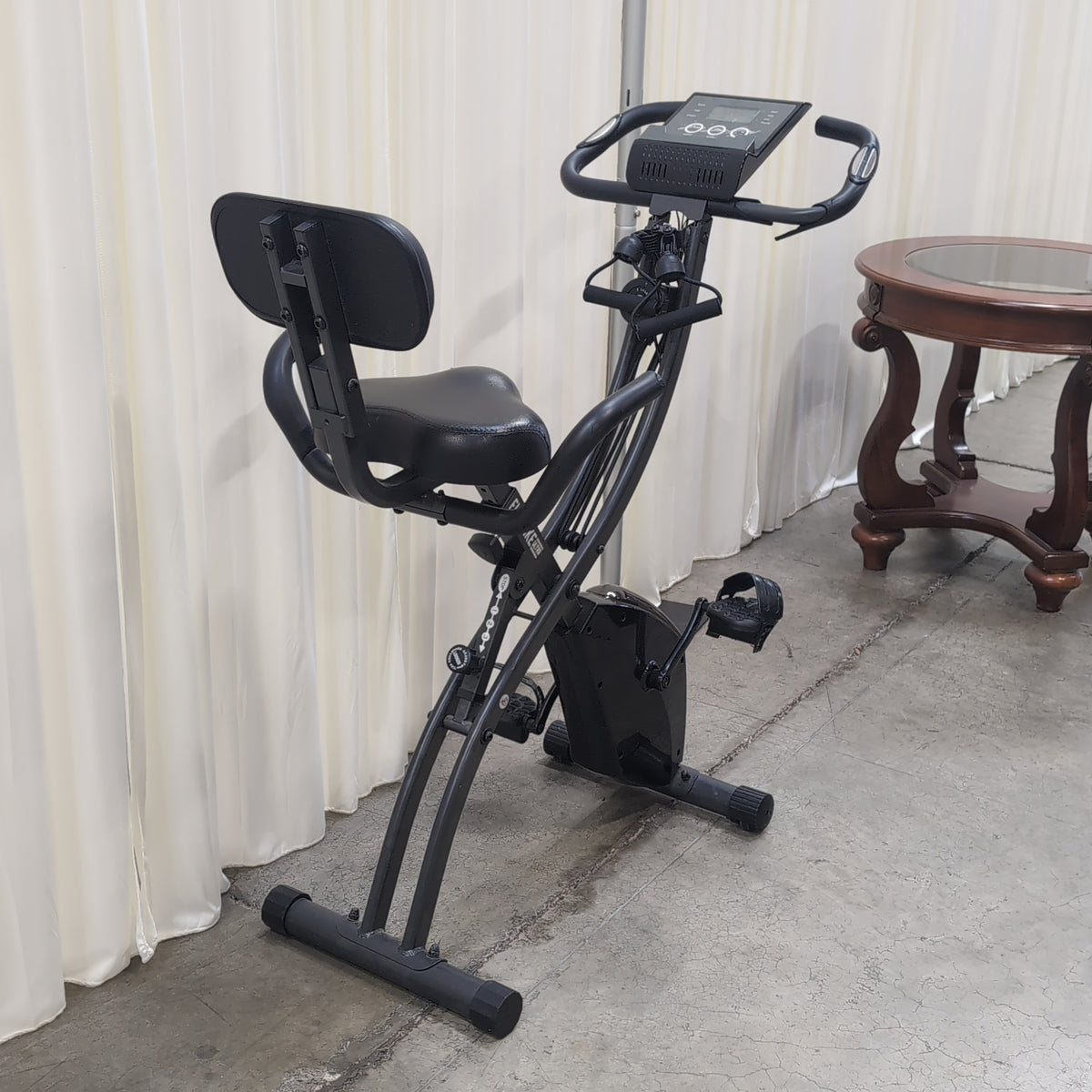 FLEXBIKE ULTRA Black Folding Exercise Bike with Backrest